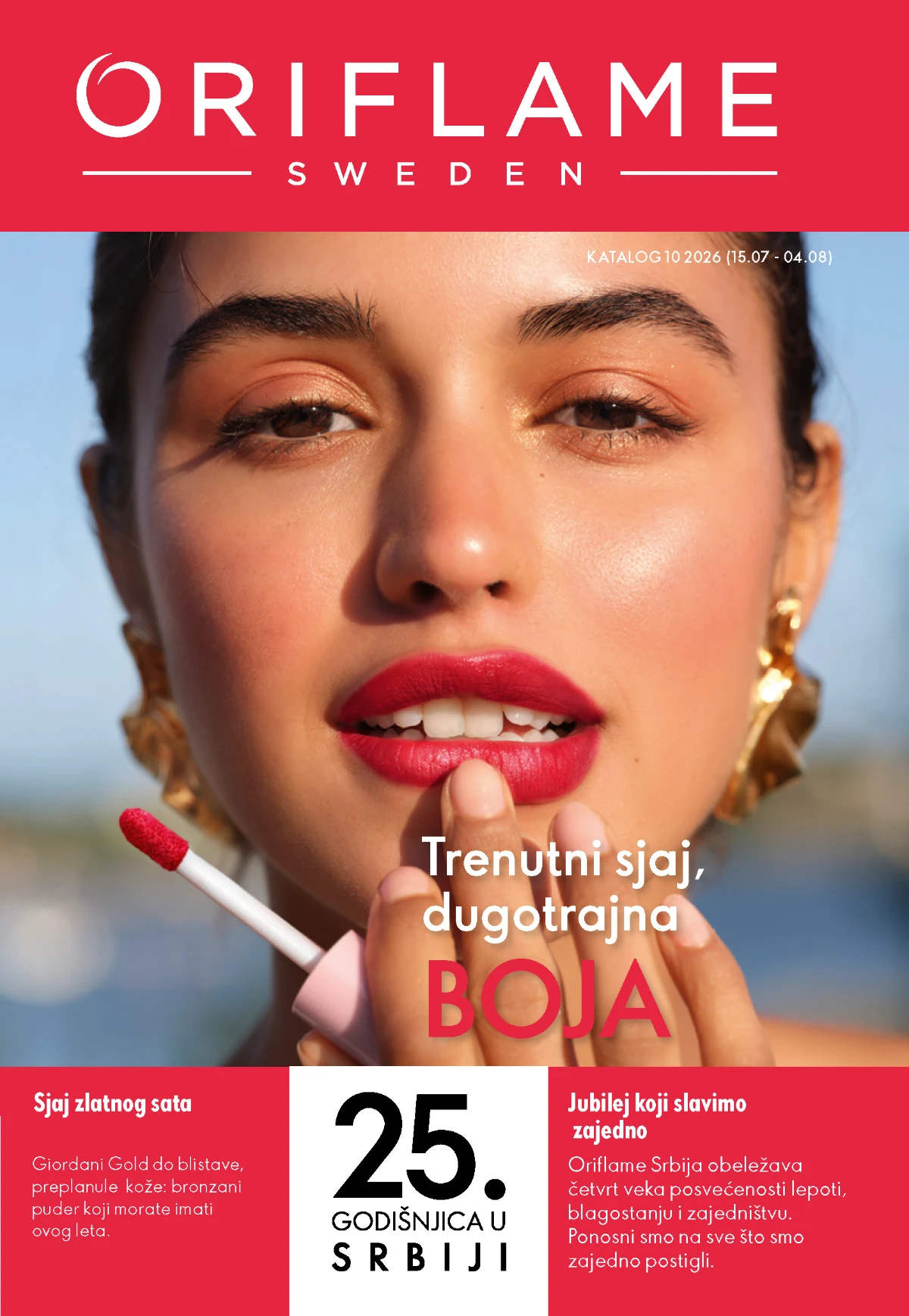 Oriflame katalog 10/2026 donosi popuste do 50% na parfeme, negu, šminku i beauty novitete od 15.07. do 04.08.2026.