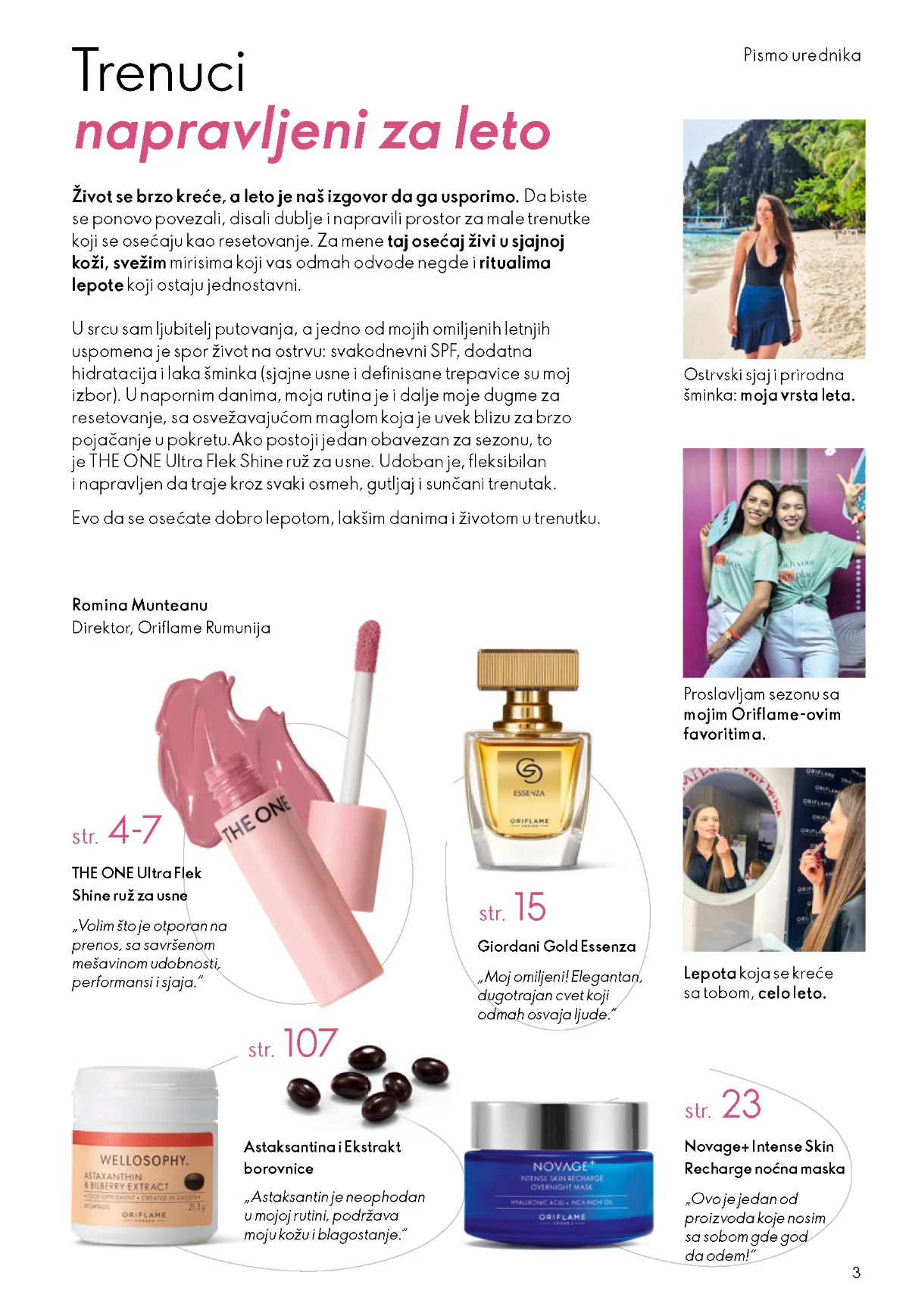 Oriflame letnji mirisi i proizvodi za negu tela u katalogu 9/2026