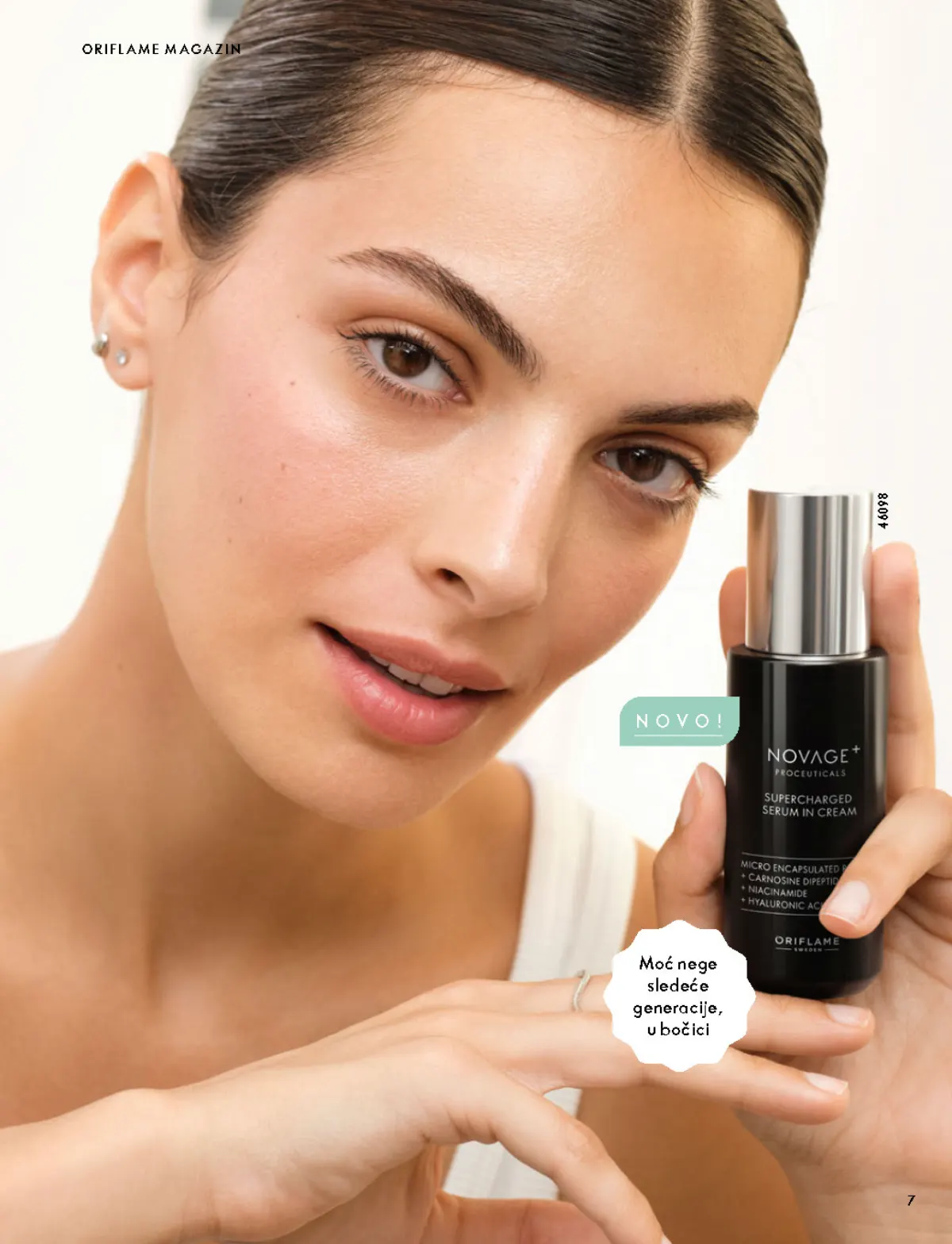 Oriflame katalog 07.10–17.11.2026, strana 7 – Novage+ Proceuticals Supercharged serum u kremi.