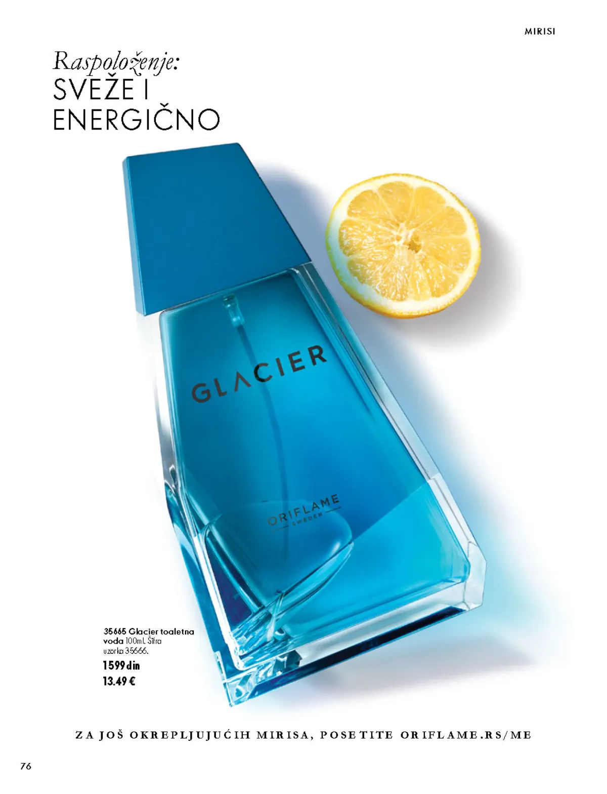 Oriflame katalog 07.10–17.11.2026, strana 76 – Glacier toaletna voda 100 ml