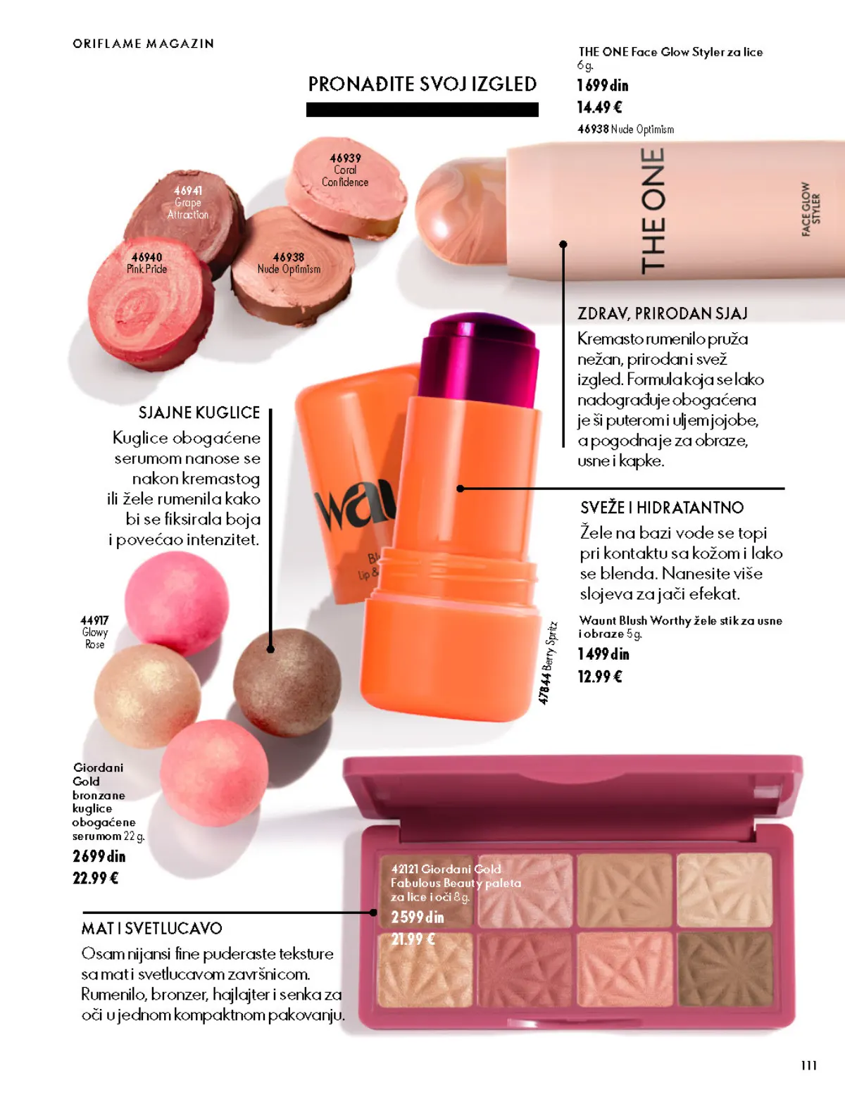 Oriflame katalog 07.10–17.11.2026, strana 111 – Giordani Gold Fabulous Beauty paleta za lice i oči 8 g