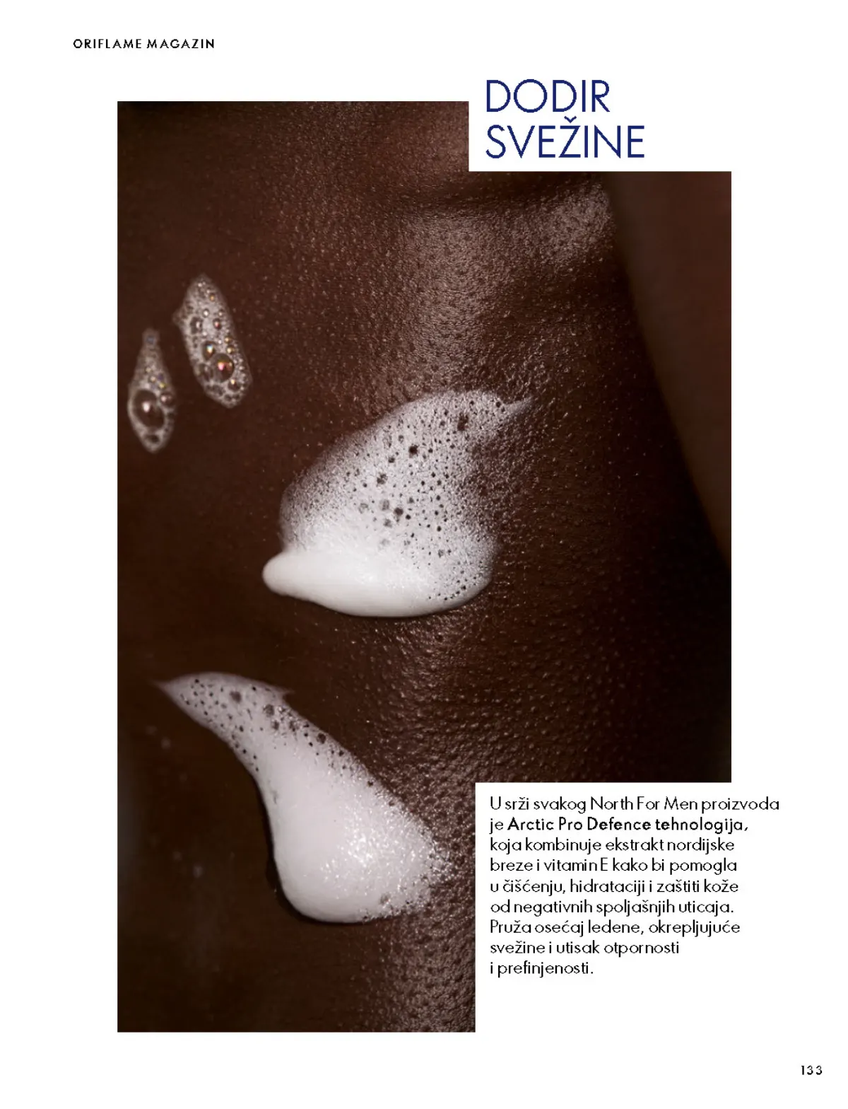 Oriflame katalog 07.10–17.11.2026, strana 133 – Predstavljanje North For Men kolekcije za negu.