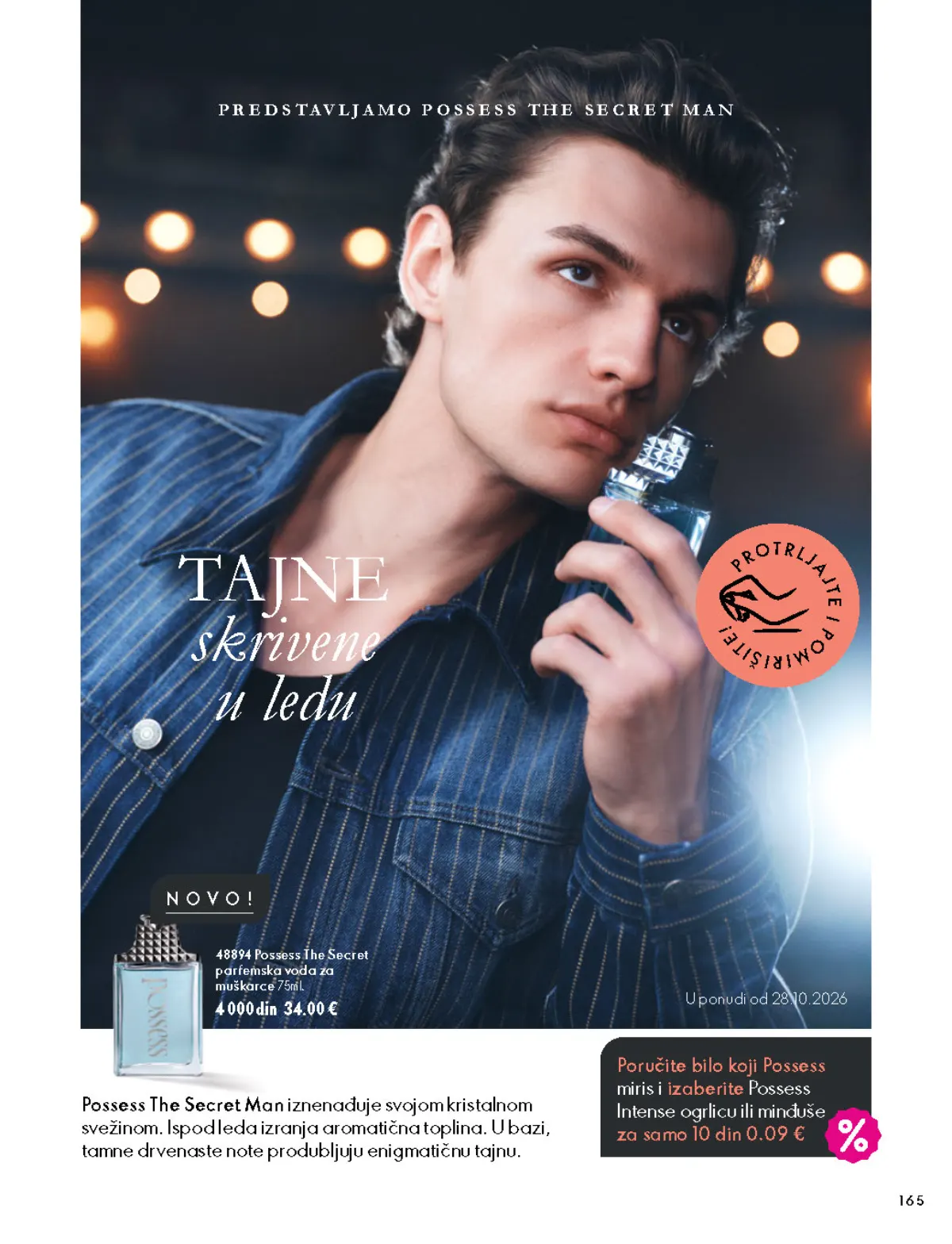 Oriflame katalog 07.10–17.11.2026, strana 165 – Possess The Secret parfemska voda za muškarce 75 ml