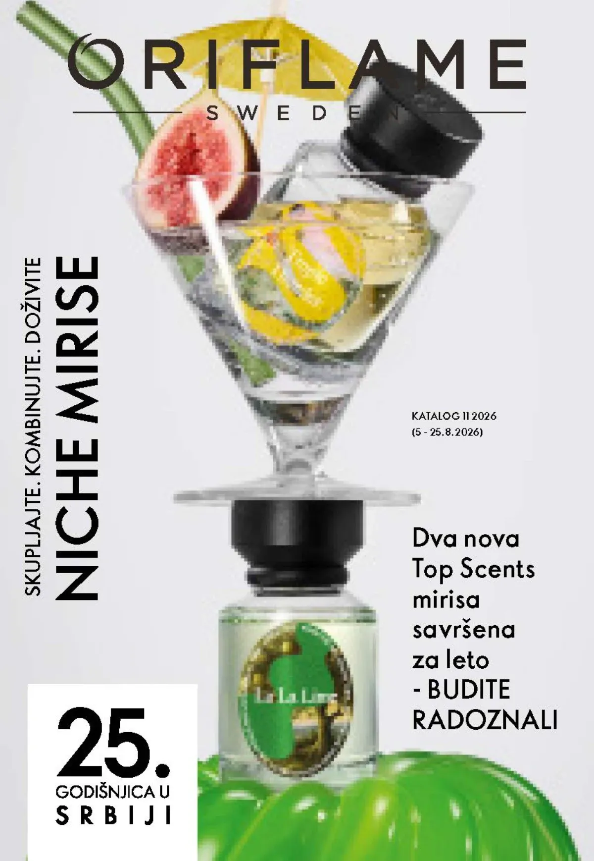 Oriflame katalog 11/2026 donosi nove Top Scents parfeme, Novage+ negu, THE ONE šminku i popuste do 50% do 25.08.2026.