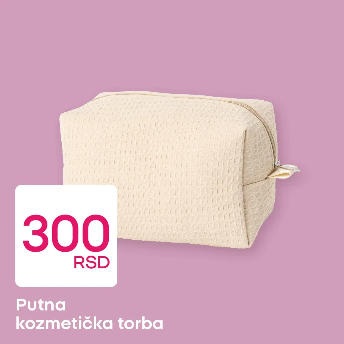 Pepco putna kozmetička torba po ceni od 300 RSD – praktičan dodatak za putovanja.