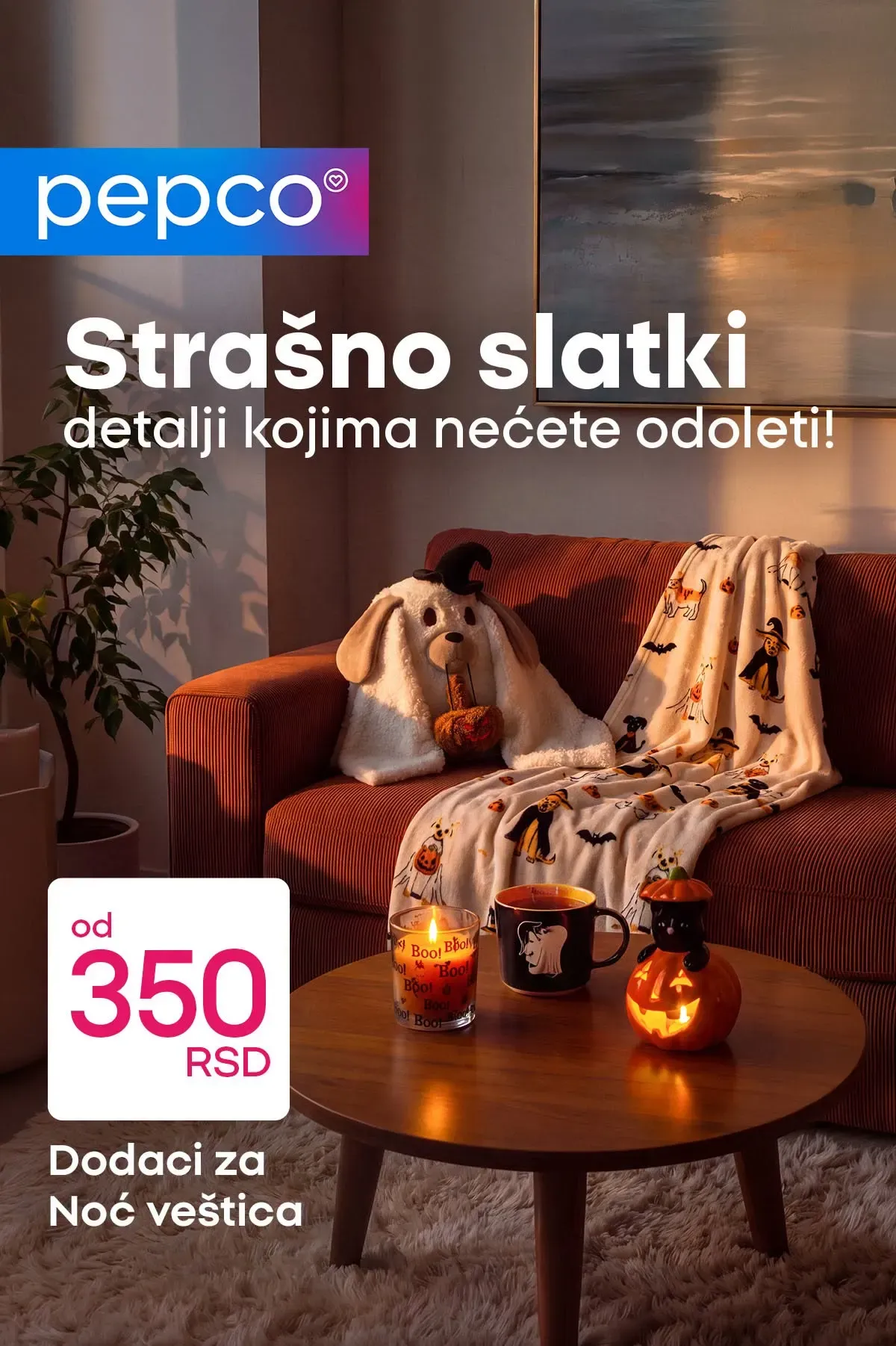 PEPCO dodaci za Noć veštica – dekoracije, sveće i ukrasi po cenama od 350 RSD
