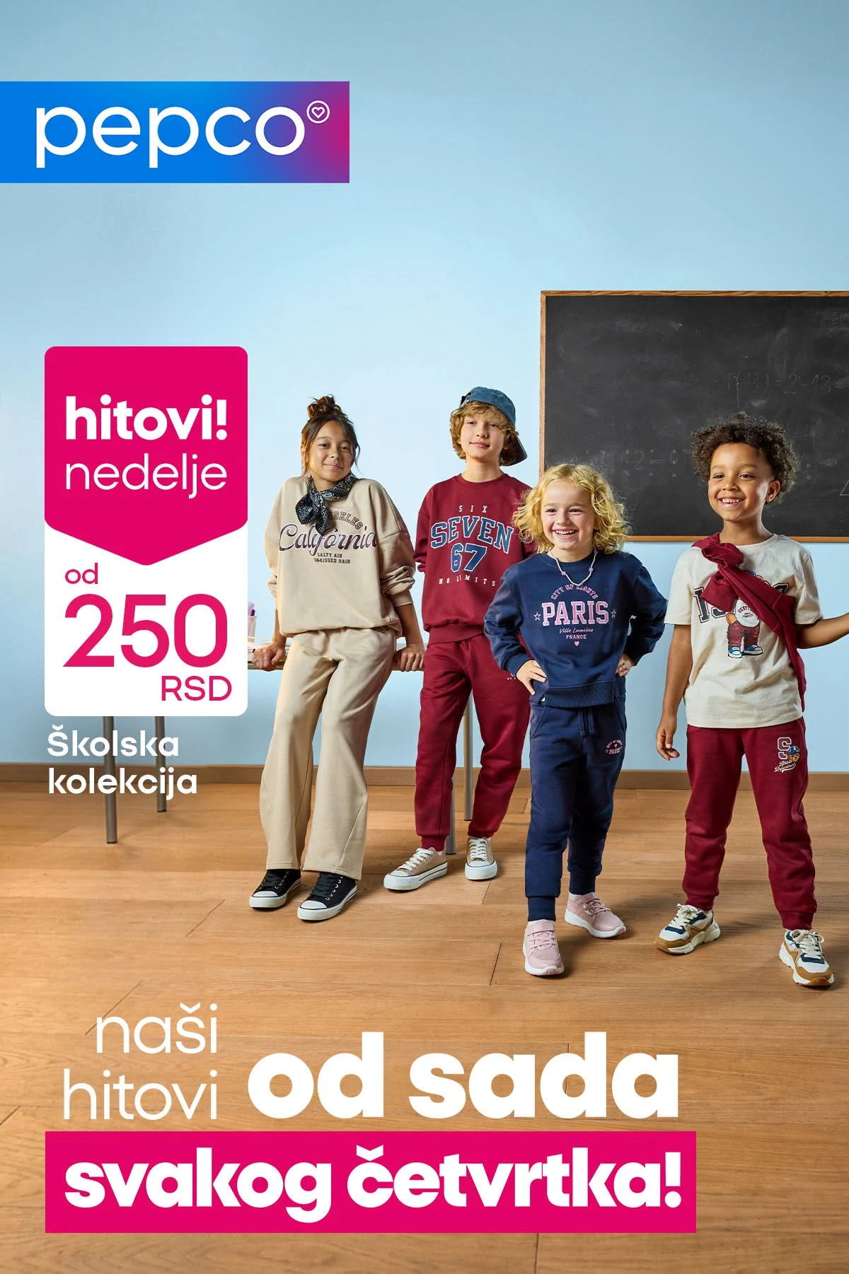 Pepco školski hitovi od 250 RSD – majice, dukserice i trenerke za dečake i devojčice