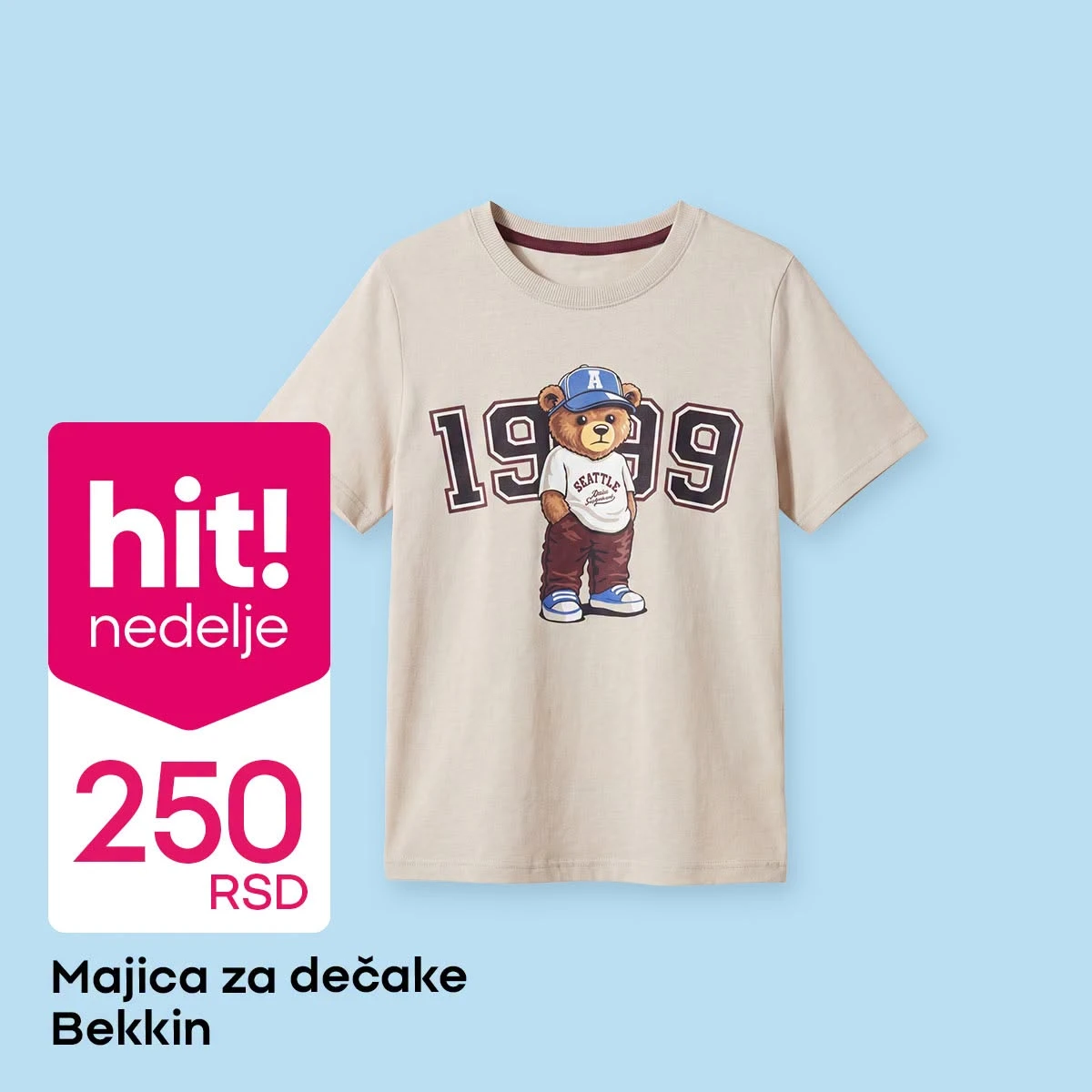 Pepco majica za dečake Bekkin sa motivom medveda po ceni od 250 RSD