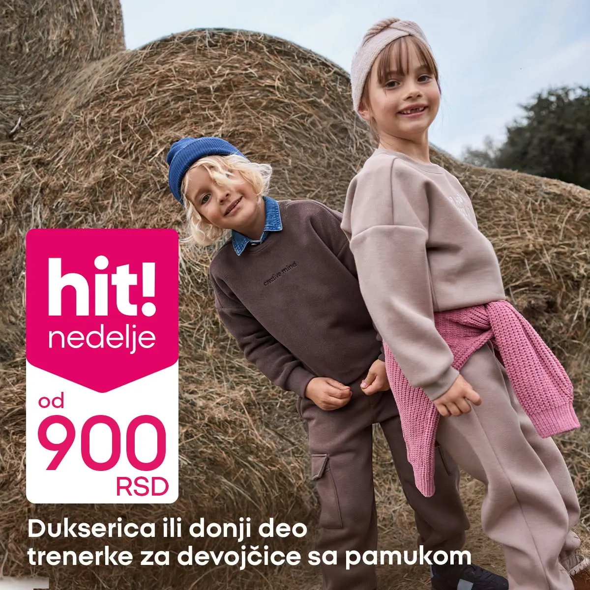 PEPCO dukserice i donji delovi trenerke za devojčice sa pamukom od 900 dinara – hitovi nedelje
