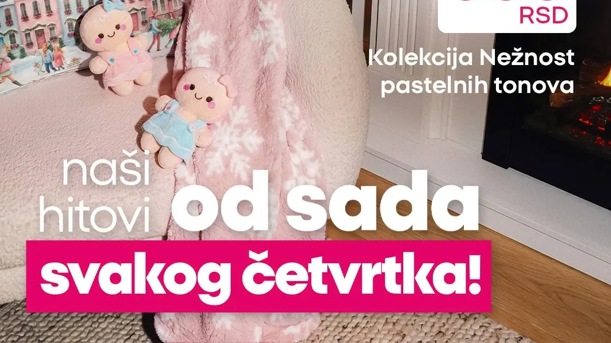 PEPCO hitovi nedelje – kolekcija Nežnost pastelnih tonova, dekoracije za dom od 300 dinara, svetleća kućica 600 dinara, jastuk 900 dinara i Sherpa ćebe 1.200 dinara