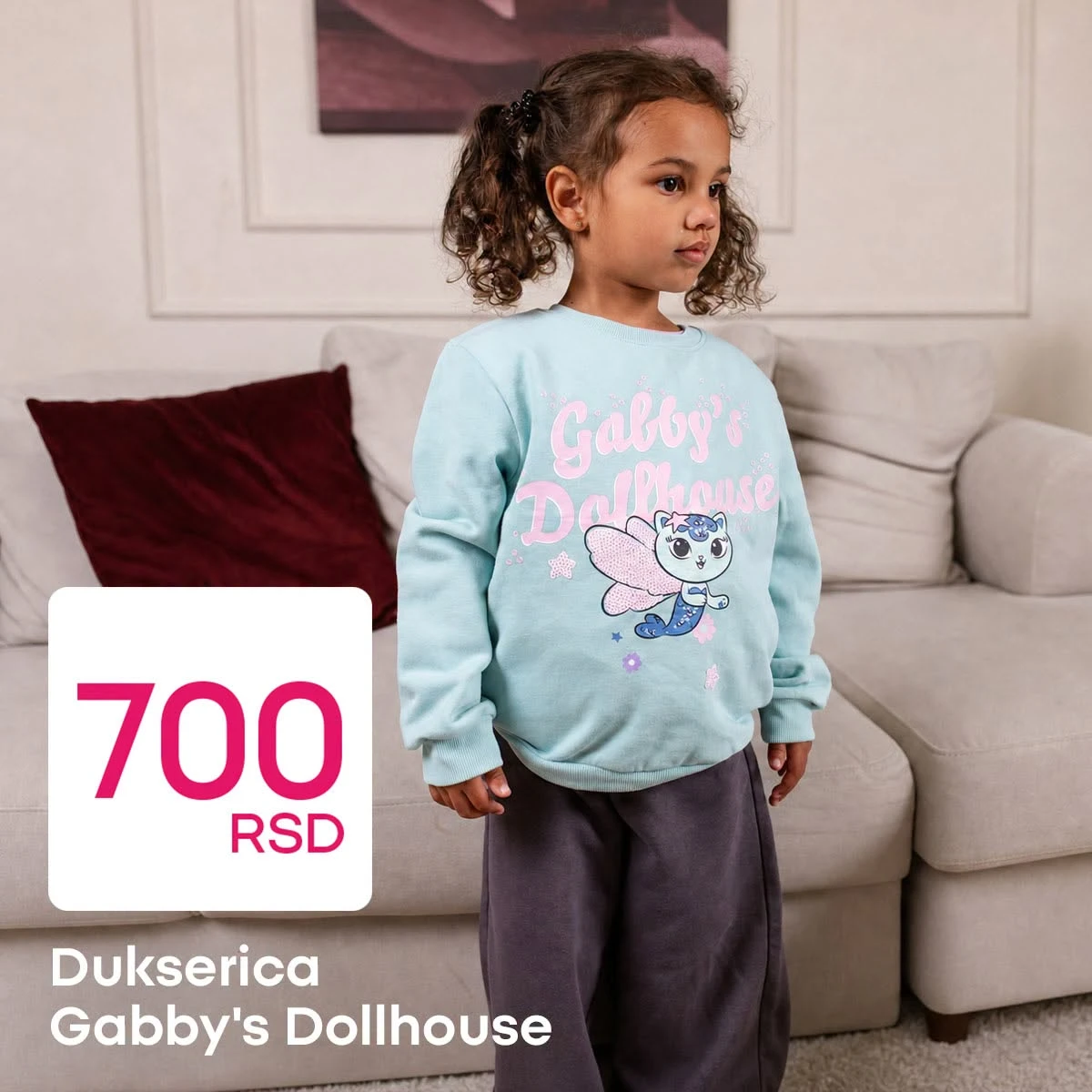 Pepco Gabby’s Dollhouse dukserica za devojčice po ceni od 700 RSD