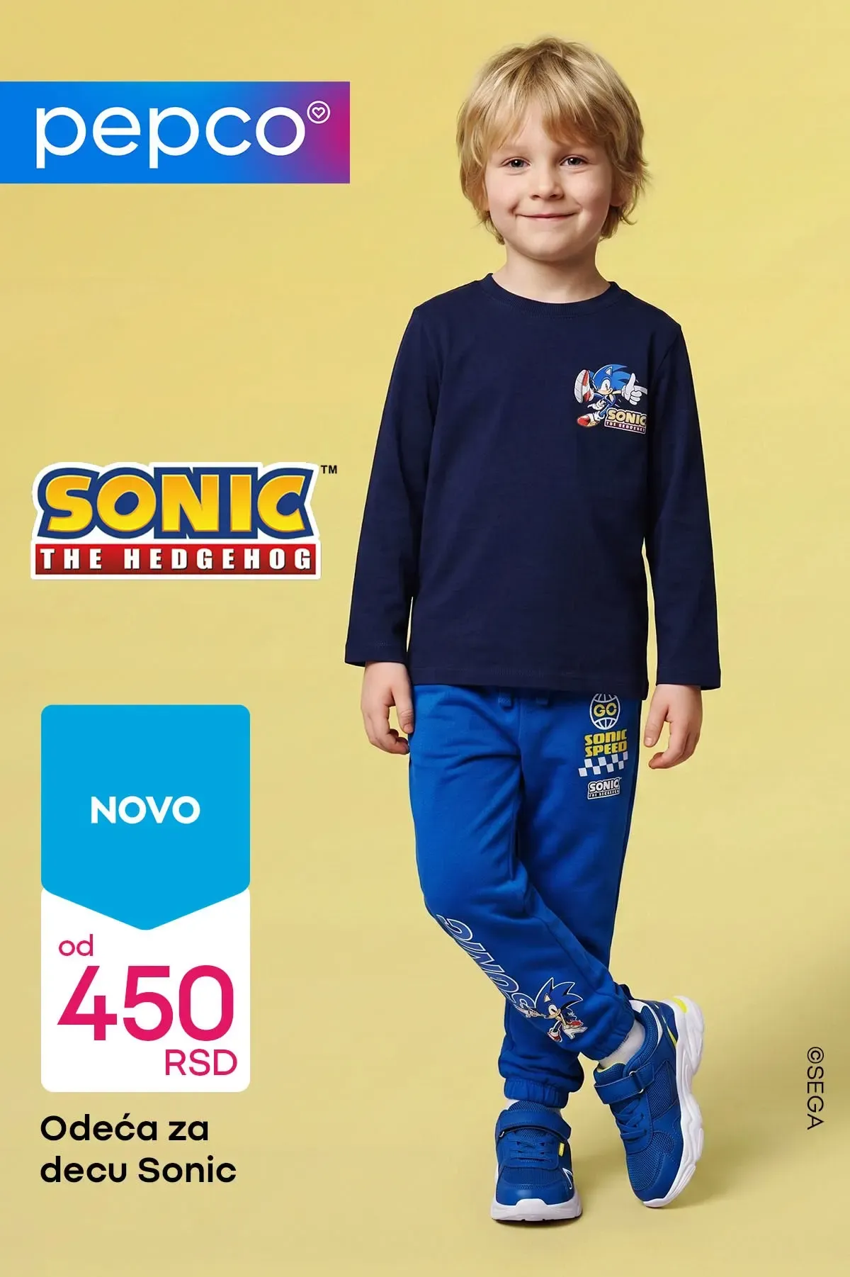 PEPCO Sonic kolekcija za dečake – majice, trenerke i donji veš po cenama od 450 RSD