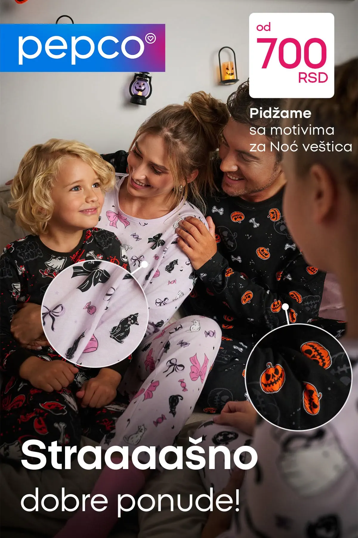 PEPCO strašno dobre ponude do 12.10.2026. – pidžame za decu i žene sa motivima Noći veštica od 700 RSD