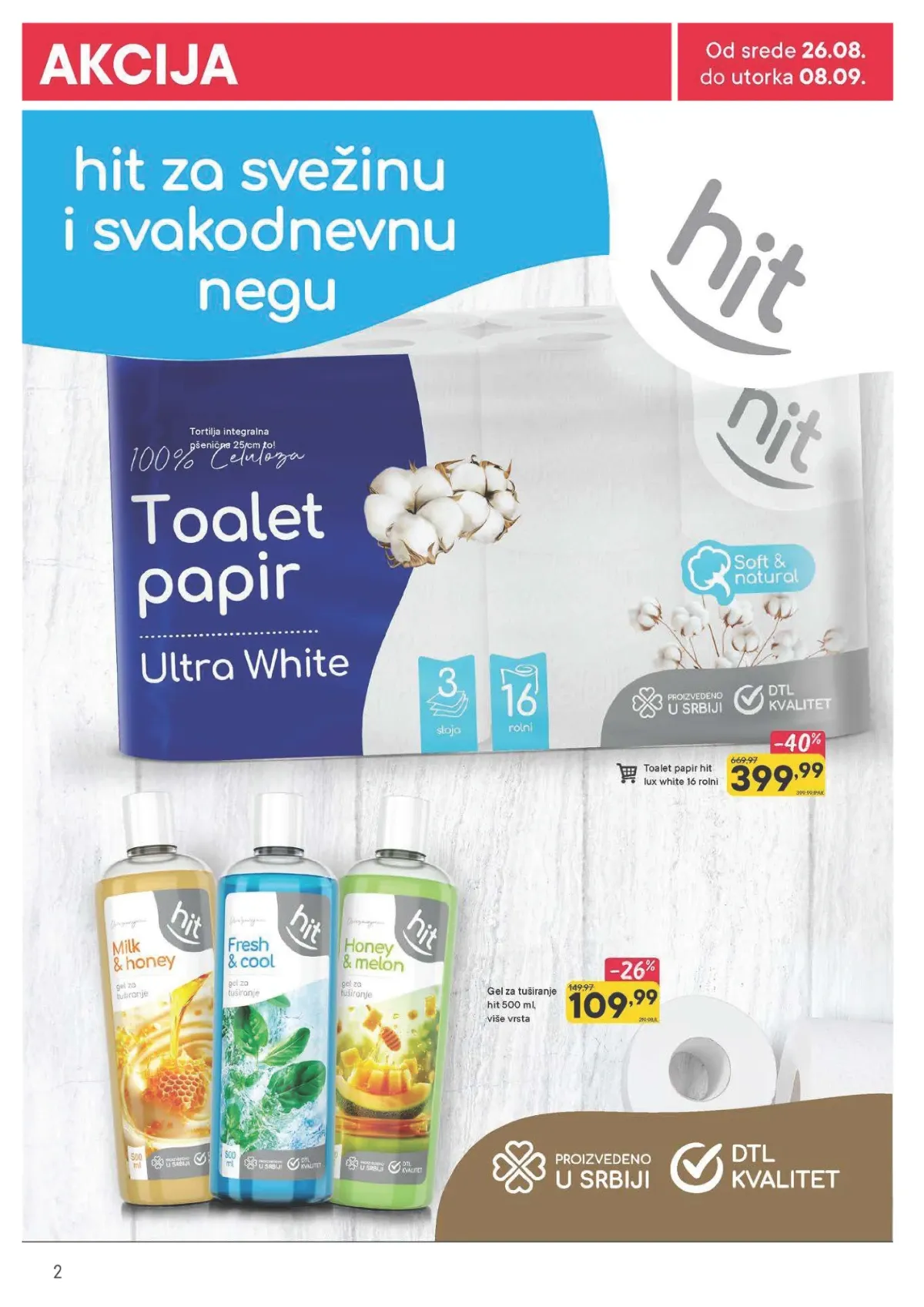 PerSu katalog strana 2 – Hit Ultra White toalet papir i ledeni čajevi po akcijskim cenama