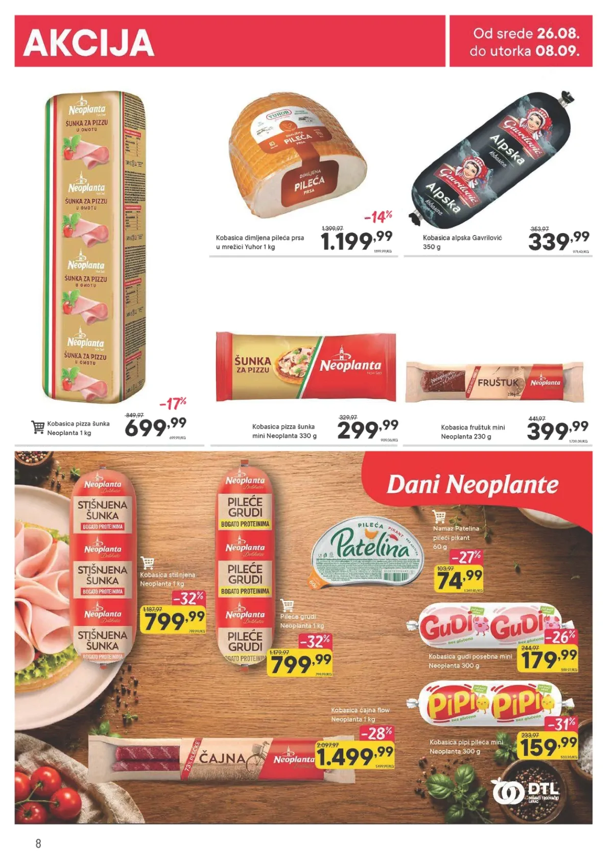 PerSu katalog strana 8 – Neoplanta paštete i suhomesnati proizvodi po sniženim cenama