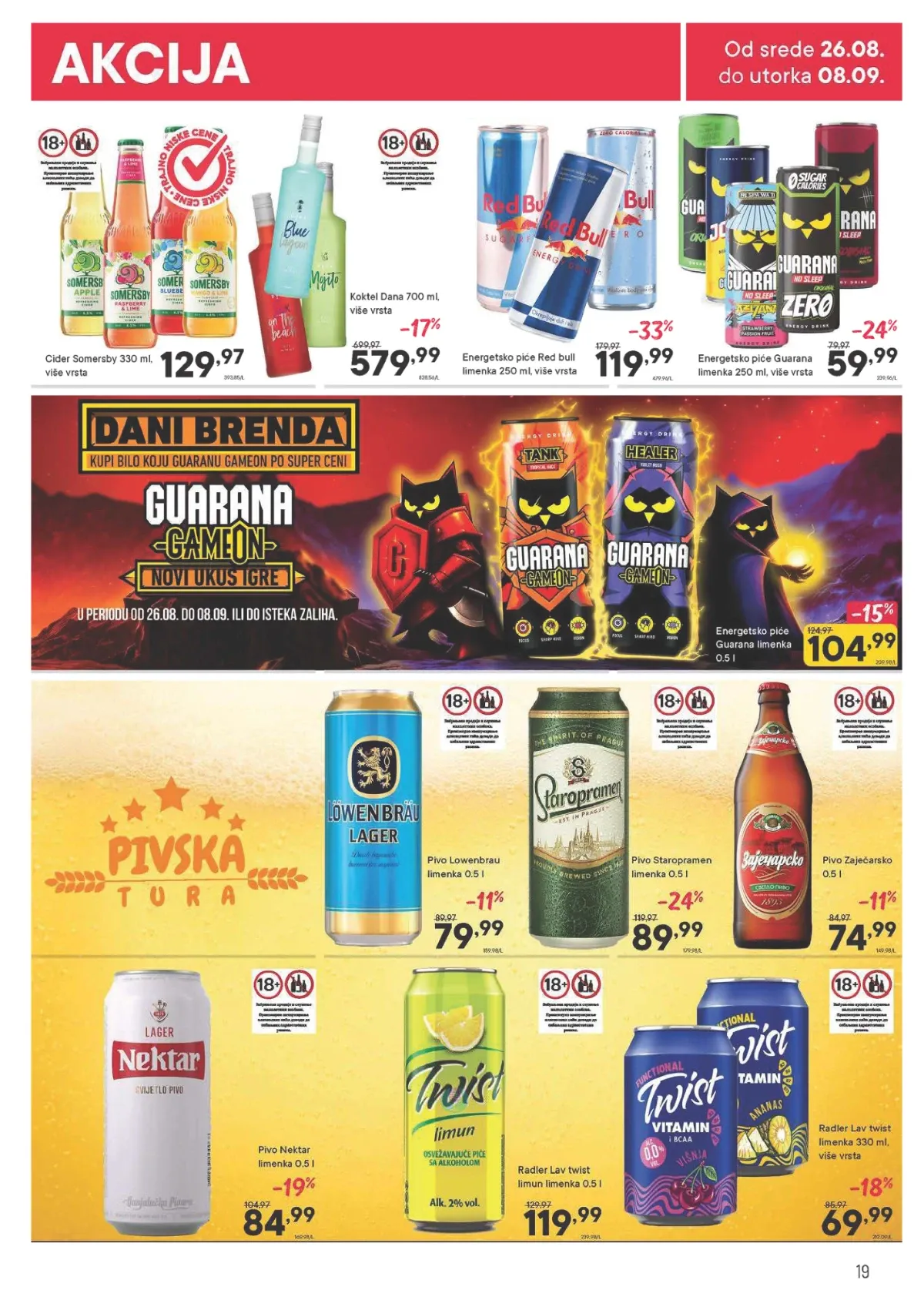 PerSu katalog strana 19 – Guarana energetski napici i voćni sokovi po akcijskim cenama