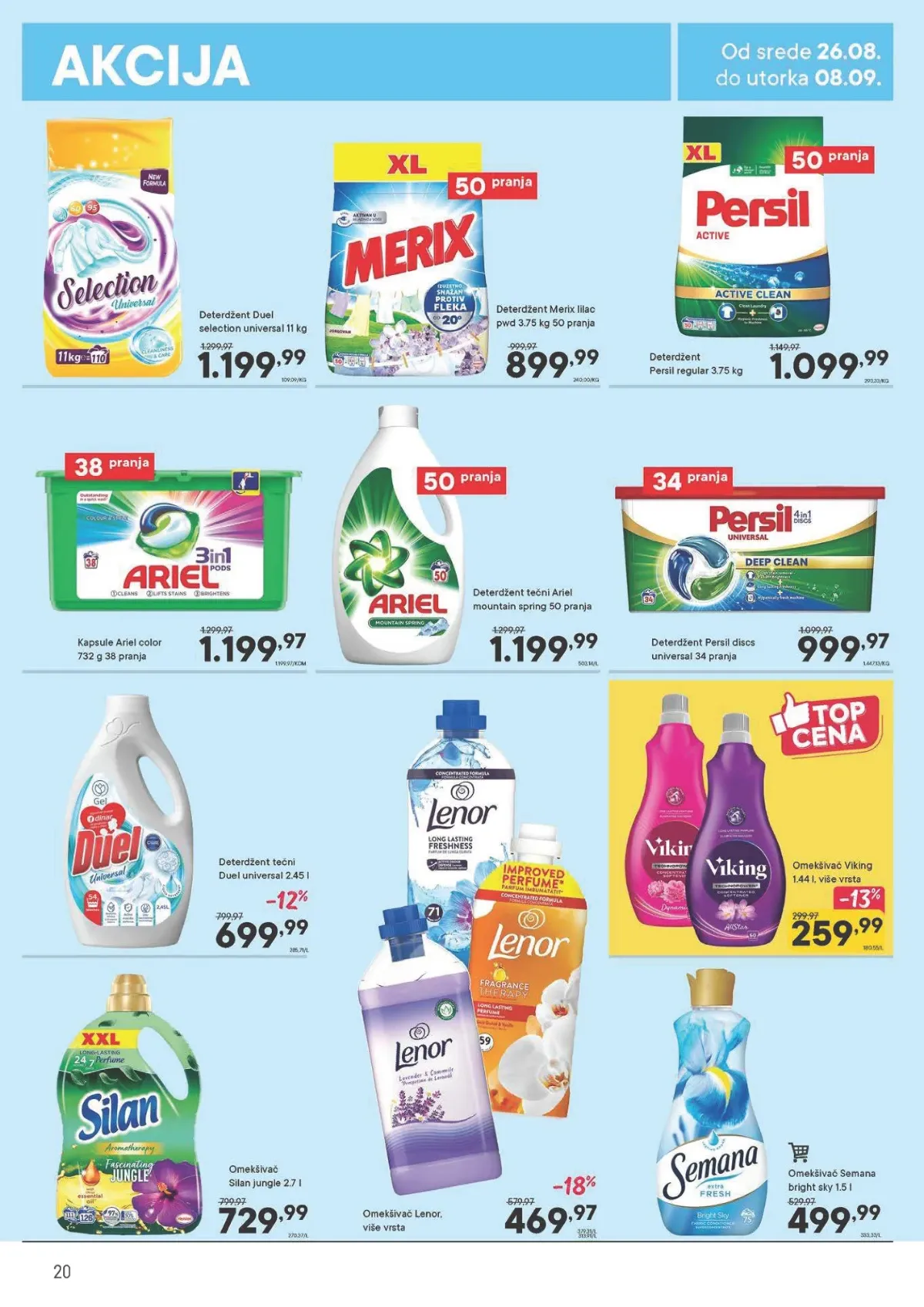 PerSu katalog strana 20 – Ariel i Persil deterdženti za veš uz akcijska sniženja