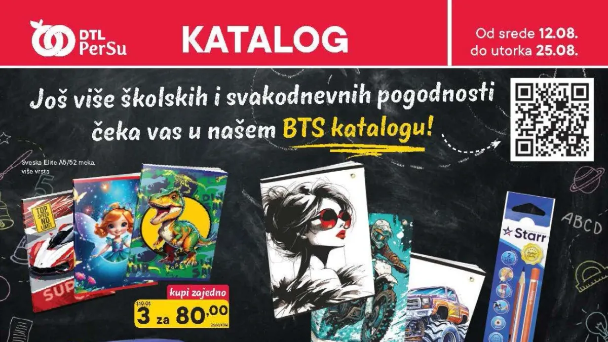 PerSu katalog od 12.08. do 25.08.2026. – akcije na prehranu, piće, kućnu hemiju i školski pribor uz popuste do 49%