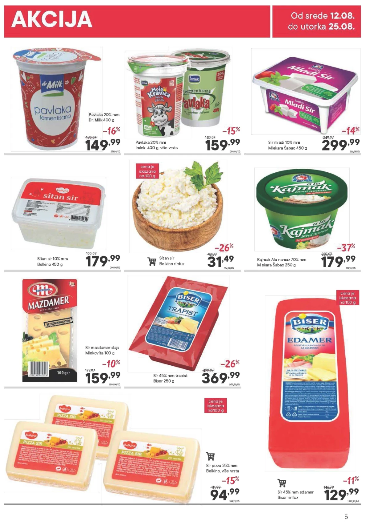 PerSu katalog do 25.08.2026. – sirevi, pavlaka i kajmak na akciji