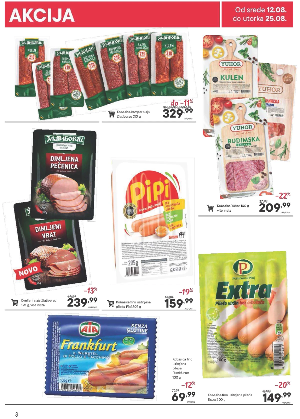 PerSu katalog do 25.08.2026. – kobasice, viršle i suhomesnati proizvodi