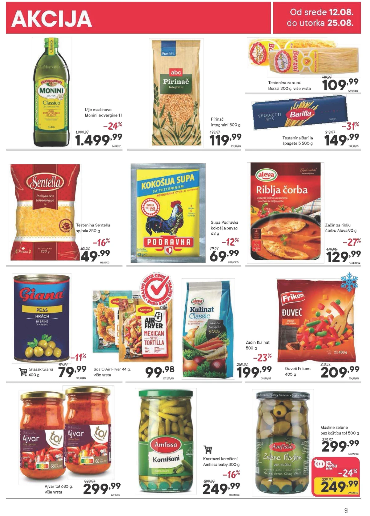 PerSu katalog do 25.08.2026. – testenina, maslinovo ulje, začini i zimnica