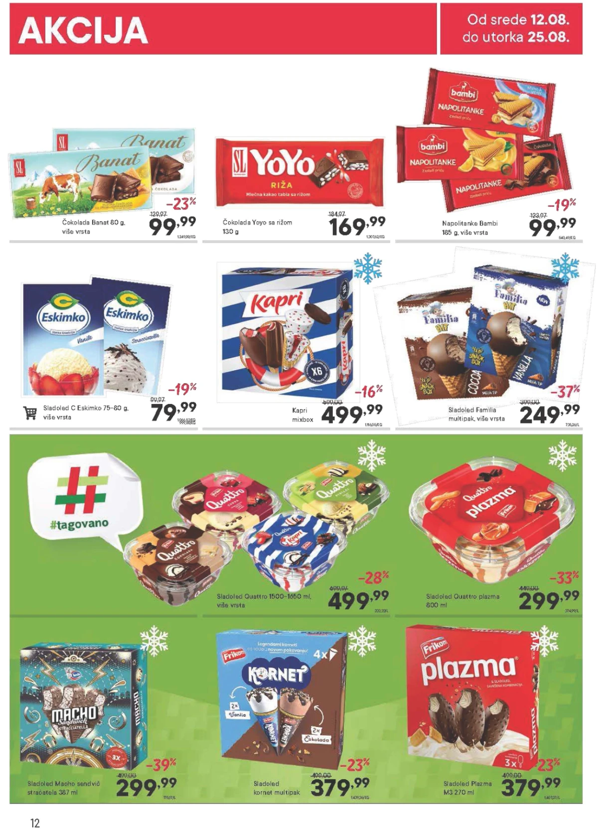 PerSu katalog do 25.08.2026. – čokolade i sladoledi po akcijskim cenama