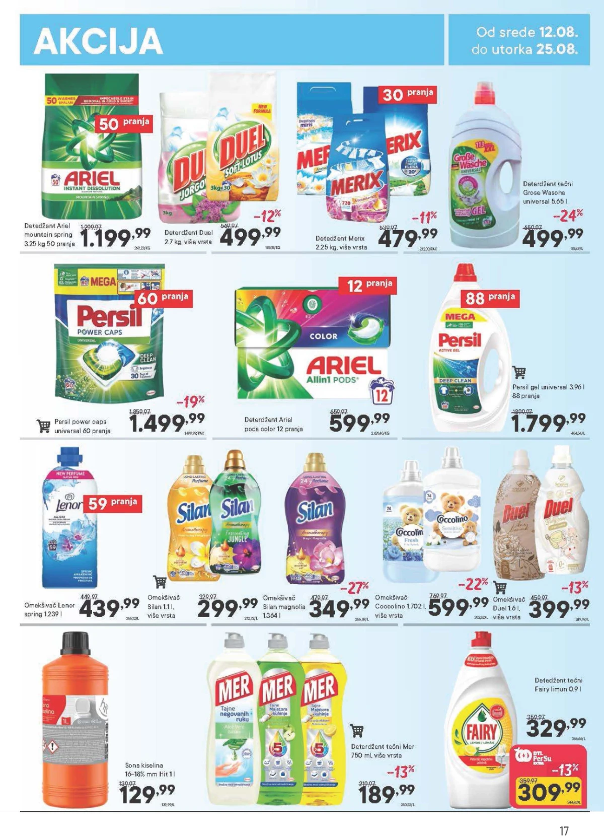 PerSu katalog do 25.08.2026. – Ariel, Persil, Duel, Lenor, Silan i Fairy