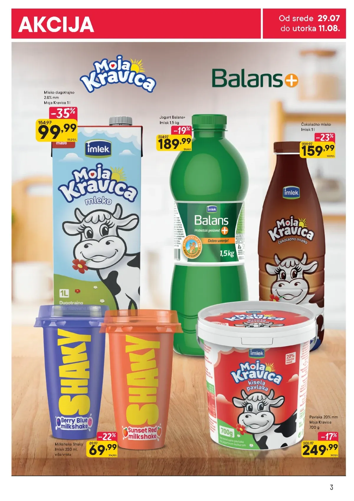 PerSu katalog do 11.08.2026. – Moja Kravica mleko, jogurt, Balans+ i mlečni proizvodi po sniženim cenama