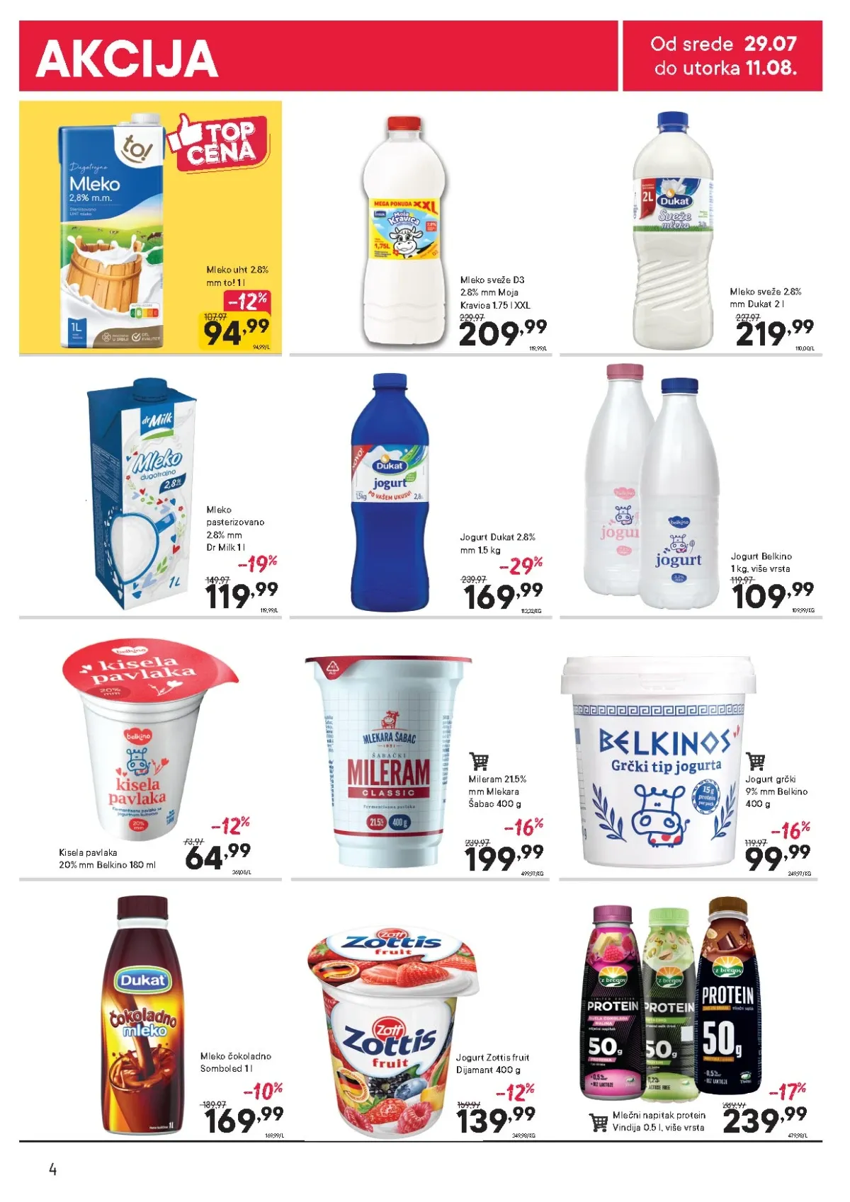 PerSu katalog do 11.08.2026. – mleko, jogurt, pavlaka, grčki jogurt i proteinski napici