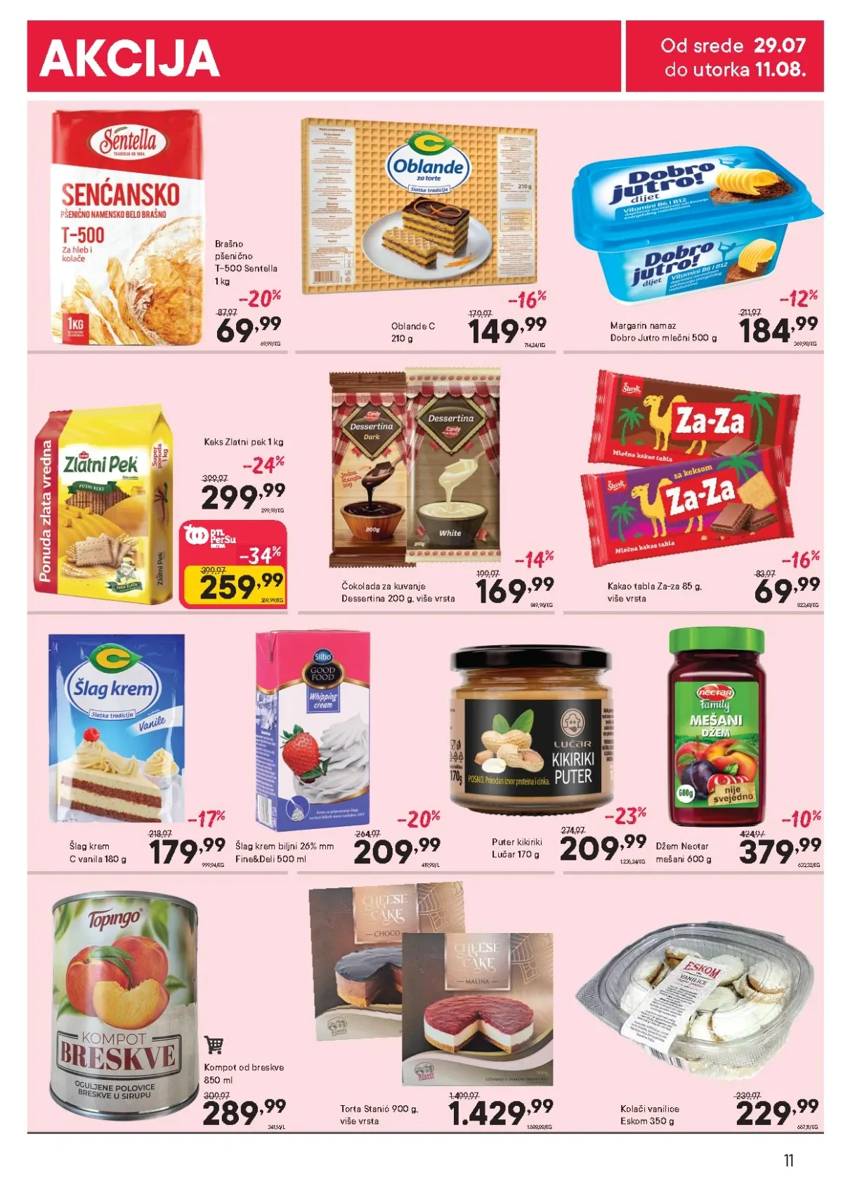 PerSu katalog do 11.08.2026. – brašno, keks, deserti i delikatesi po sniženim cenama