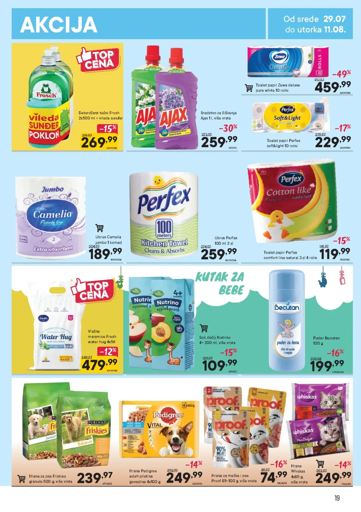 PerSu katalog do 11.08.2026. – sredstva za čišćenje, papirna galanterija i hrana za kućne ljubimce