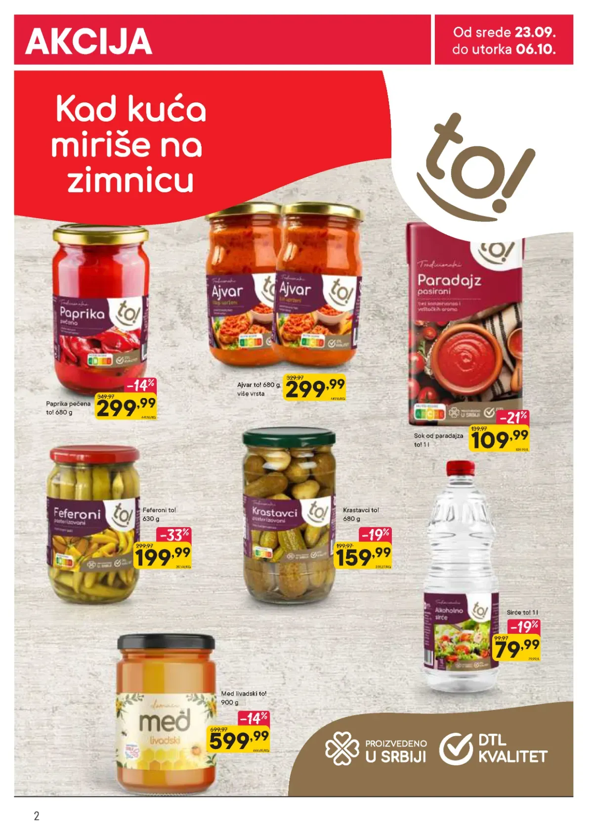 DTL PerSu katalog do 06.10.2026. – strana 2 DTL PerSu katalog, strana 2 – pečena paprika, ajvar i proizvodi za zimnicu