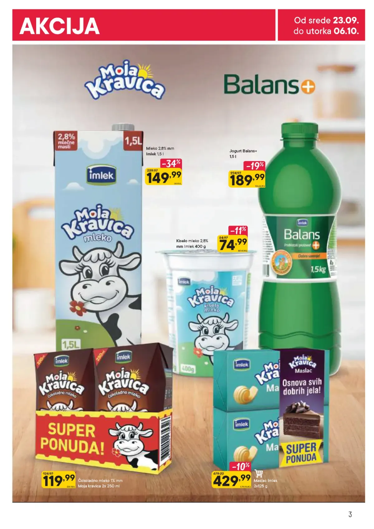 DTL PerSu katalog do 06.10.2026. – strana 3 DTL PerSu katalog, strana 3 – Imlek mleko i Balans+ jogurt