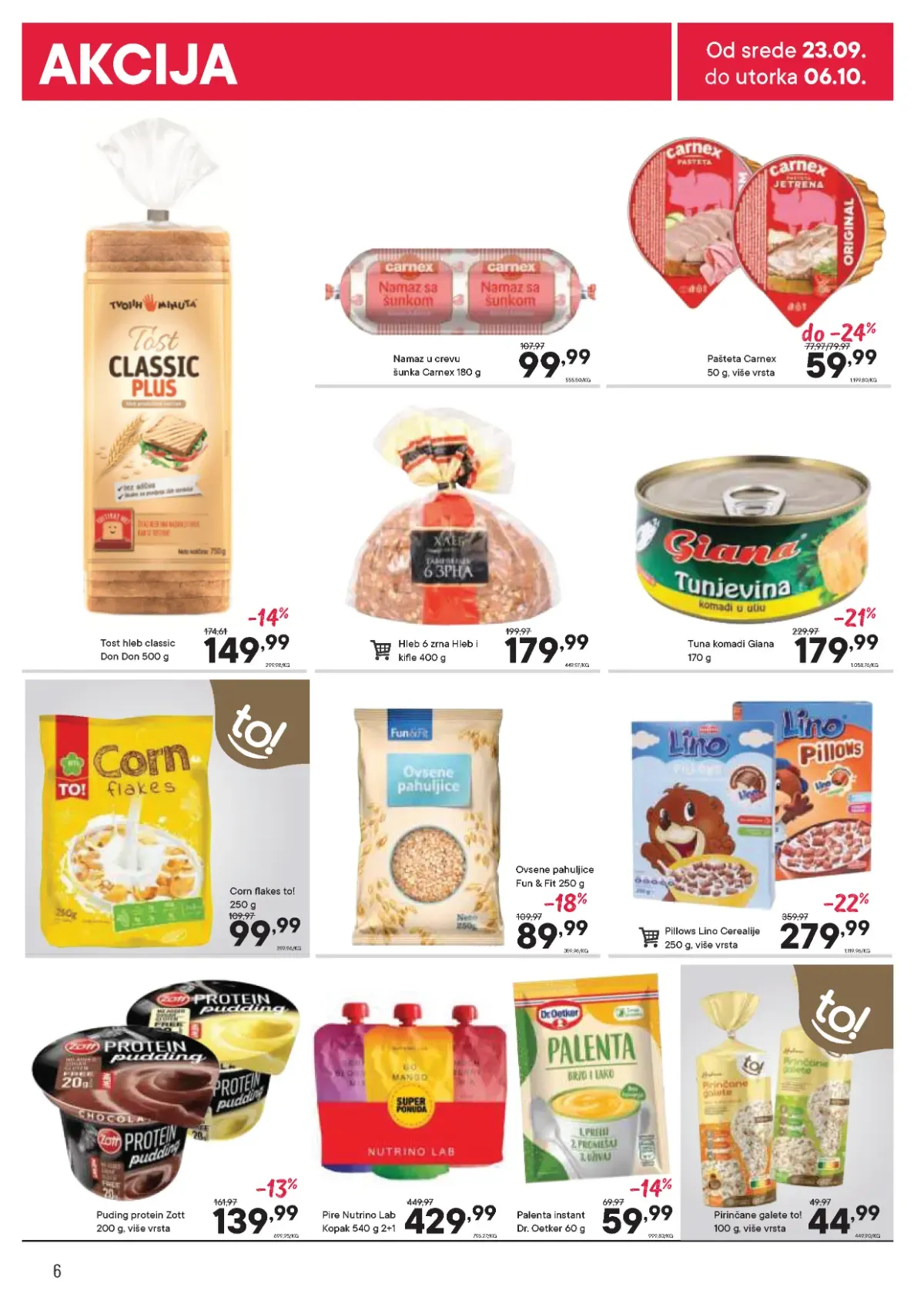 DTL PerSu katalog do 06.10.2026. – strana 6 DTL PerSu katalog, strana 6 – hleb sa šest zrna i ovsene pahuljice