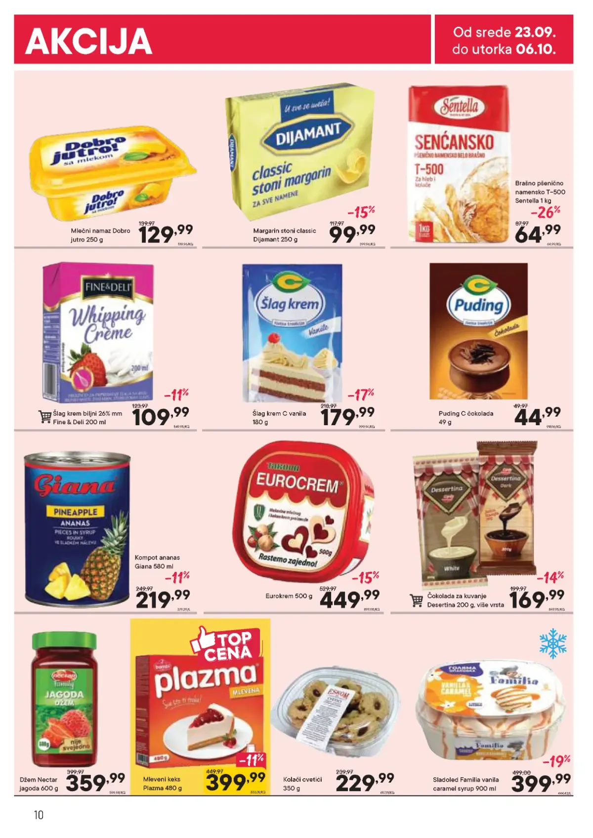 DTL PerSu katalog do 06.10.2026. – strana 10 DTL PerSu katalog, strana 10 – Sentella brašno i Eurokrem