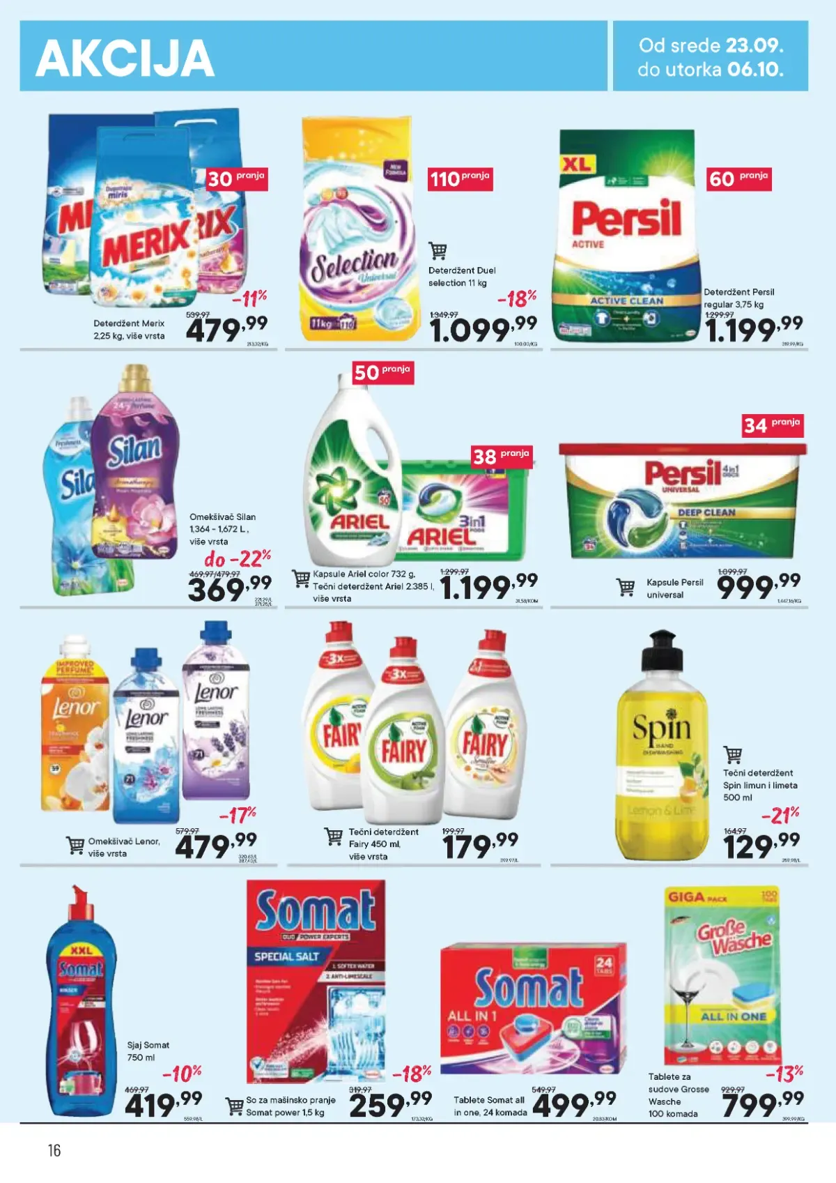 DTL PerSu katalog do 06.10.2026. – strana 16 DTL PerSu katalog, strana 16 – Ariel deterdžent i Lenor omekšivač
