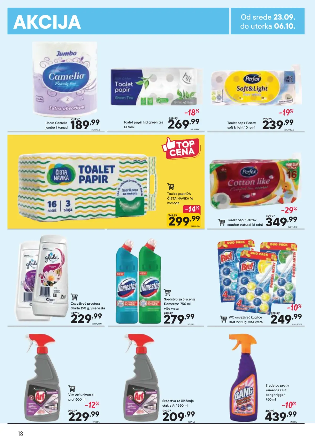 DTL PerSu katalog do 06.10.2026. – strana 18 DTL PerSu katalog, strana 18 – Perfex toalet papir i Domestos sredstvo za čišćenje