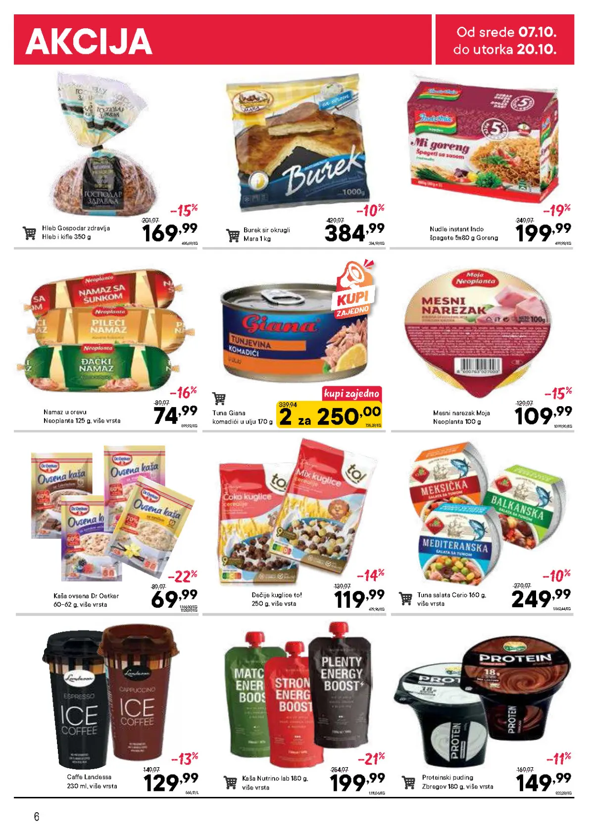 DTL PerSu katalog – hleb, Mara burek, Indo nudle, Neoplanta namazi, Giana tunjevina, ovsene kaše i proteinski puding