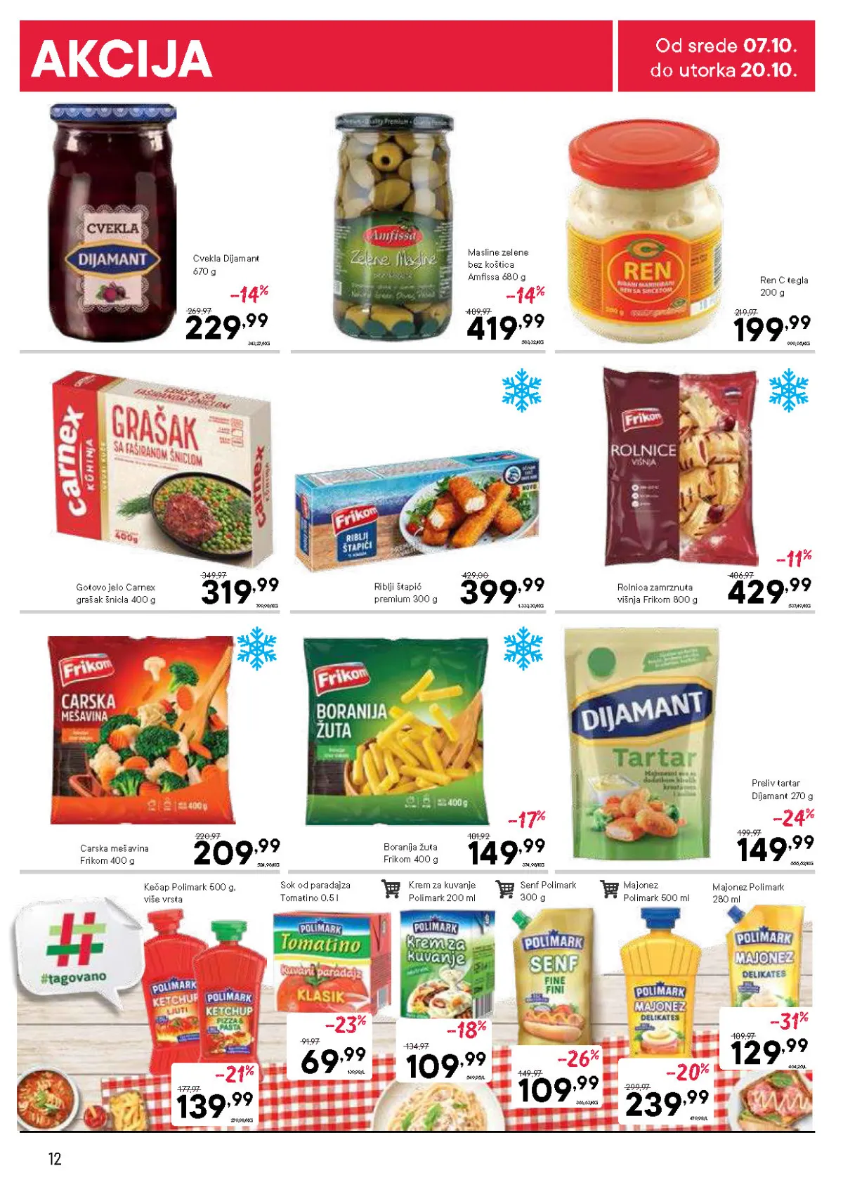 DTL PerSu katalog – Dijamant cvekla i tartar, masline, ren, Carnex gotovo jelo, Frikom smrznuta hrana i Polimark prelivi