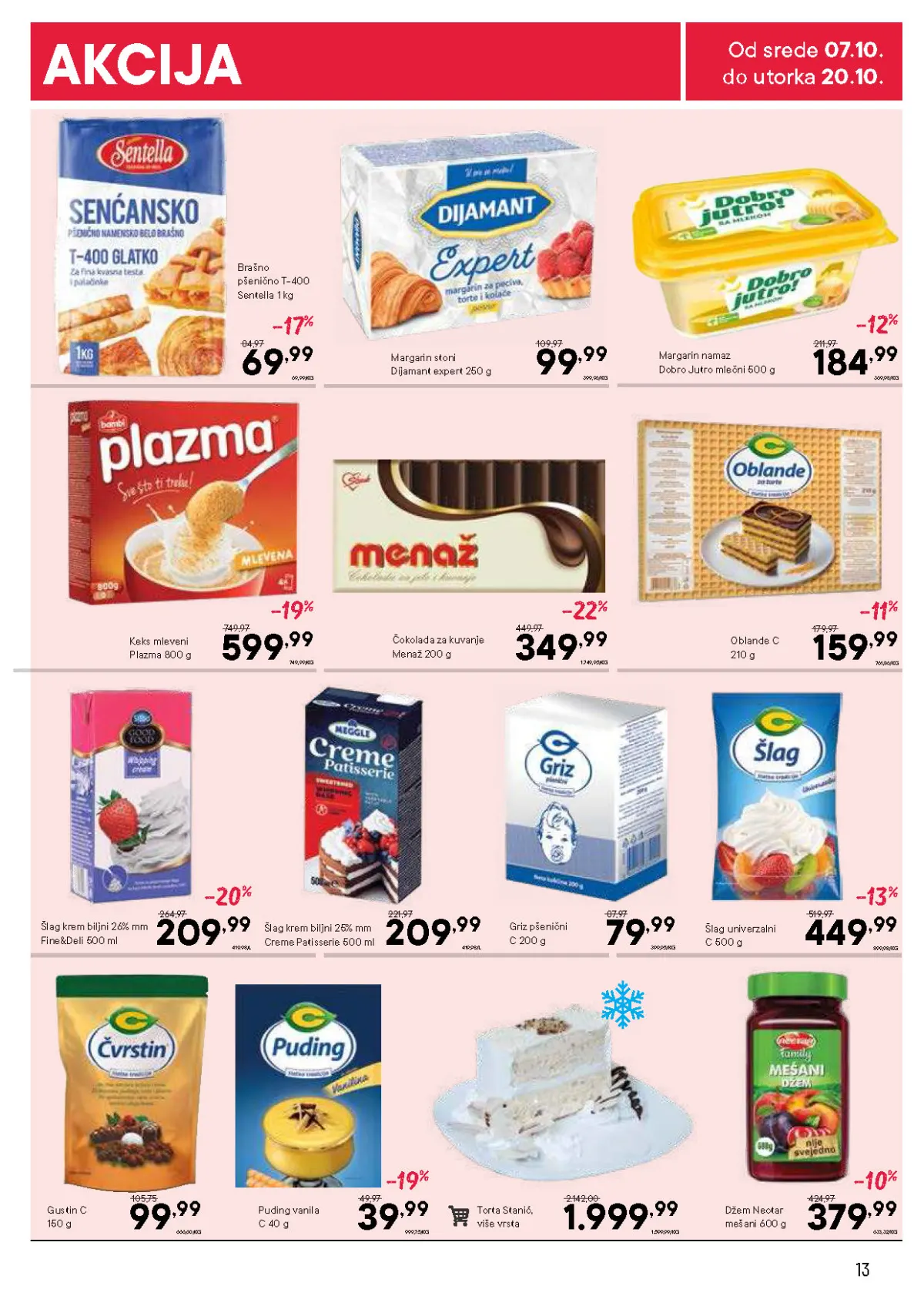 DTL PerSu katalog – Sentella brašno, Dijamant margarin, mlevena Plazma, Menaž čokolada, oblande, šlag, puding i torte