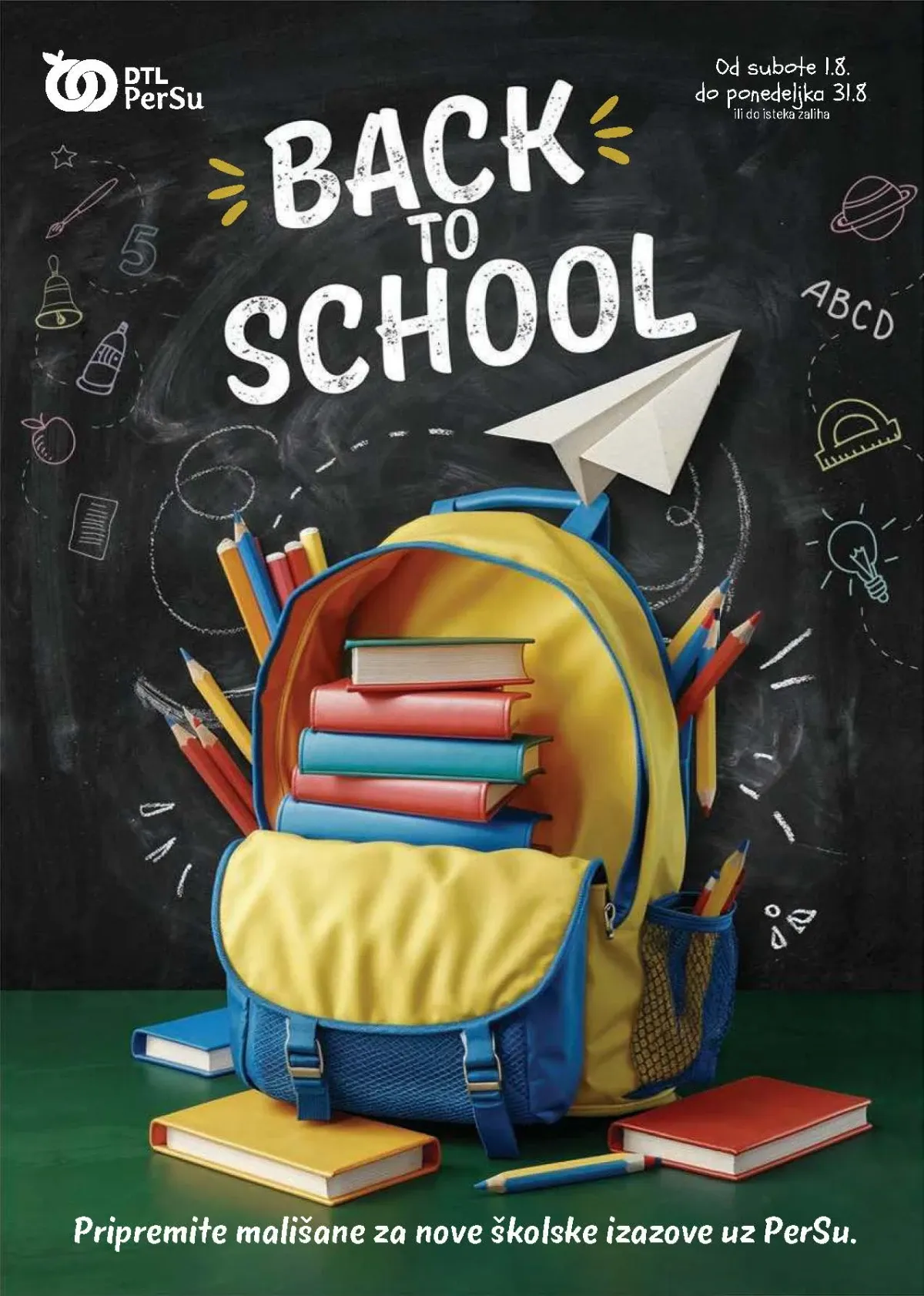 PerSu Back to School katalog do 31.08.2026. donosi sveske, olovke, pernice, bojice, blokove i školski pribor po akcijskim cenama
