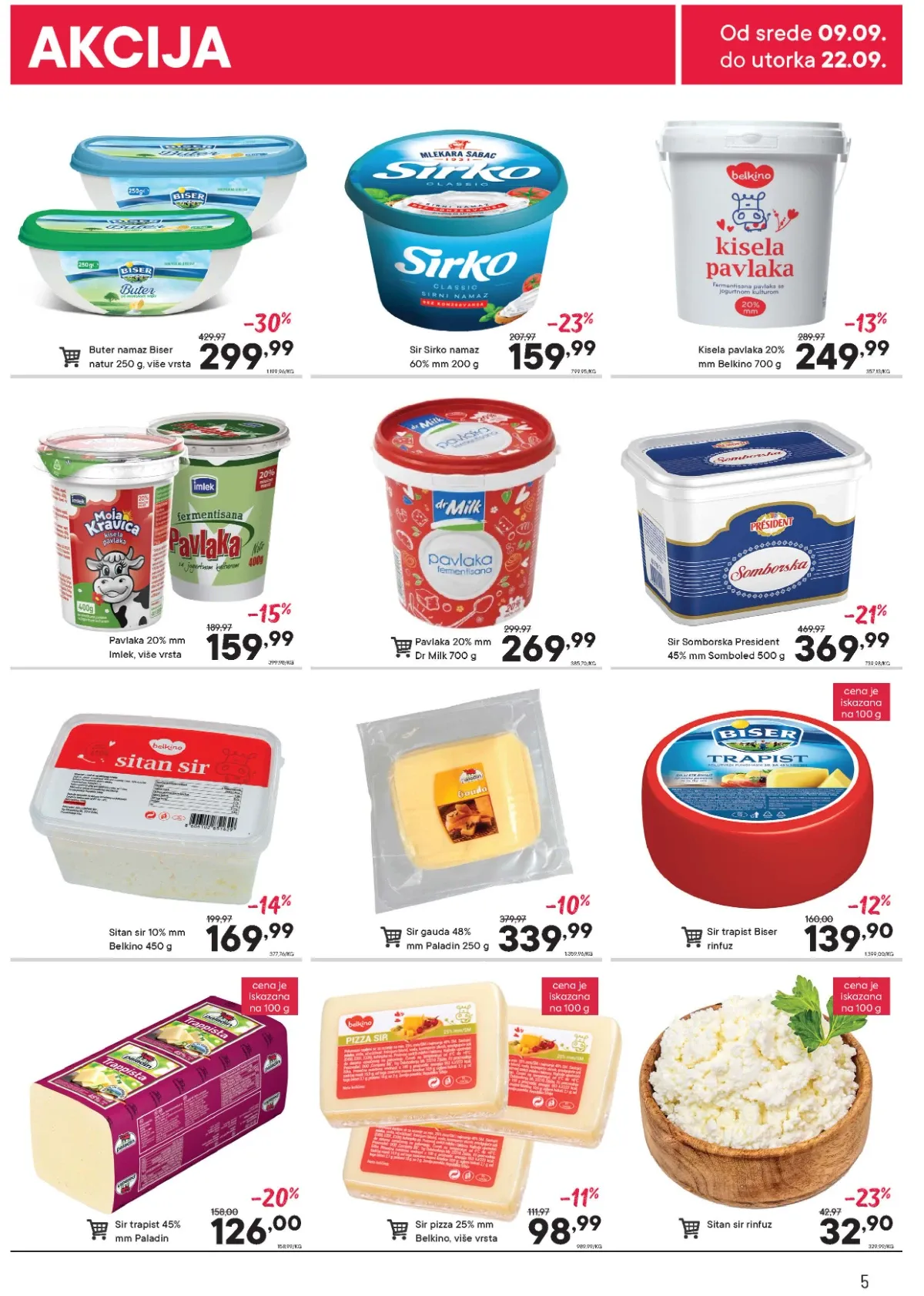 PerSu katalog do 22.09.2026. – sirevi i mlečni proizvodi