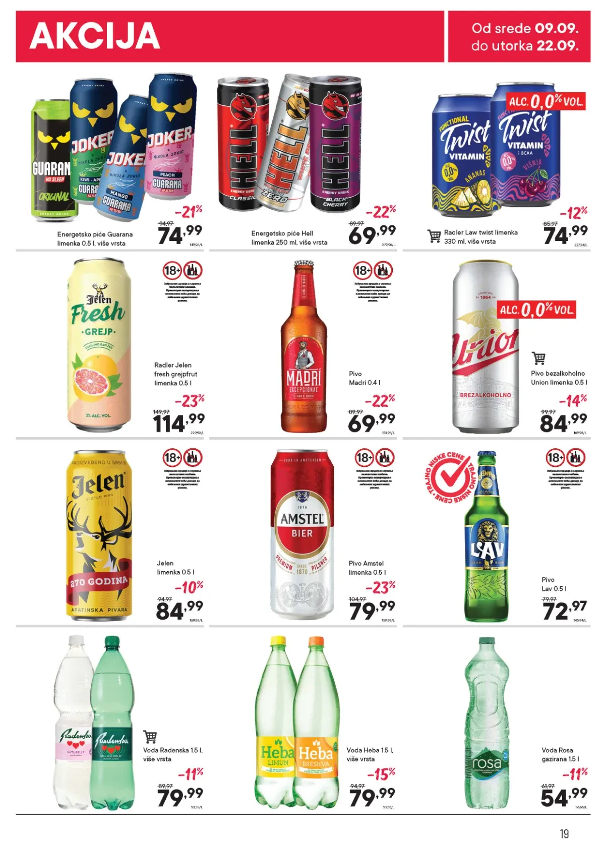PerSu katalog do 22.09.2026. – energetska pića, pivo i voda