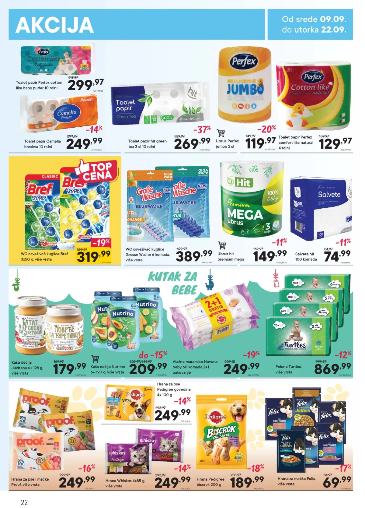 PerSu katalog do 22.09.2026. – proizvodi za domaćinstvo i bebe