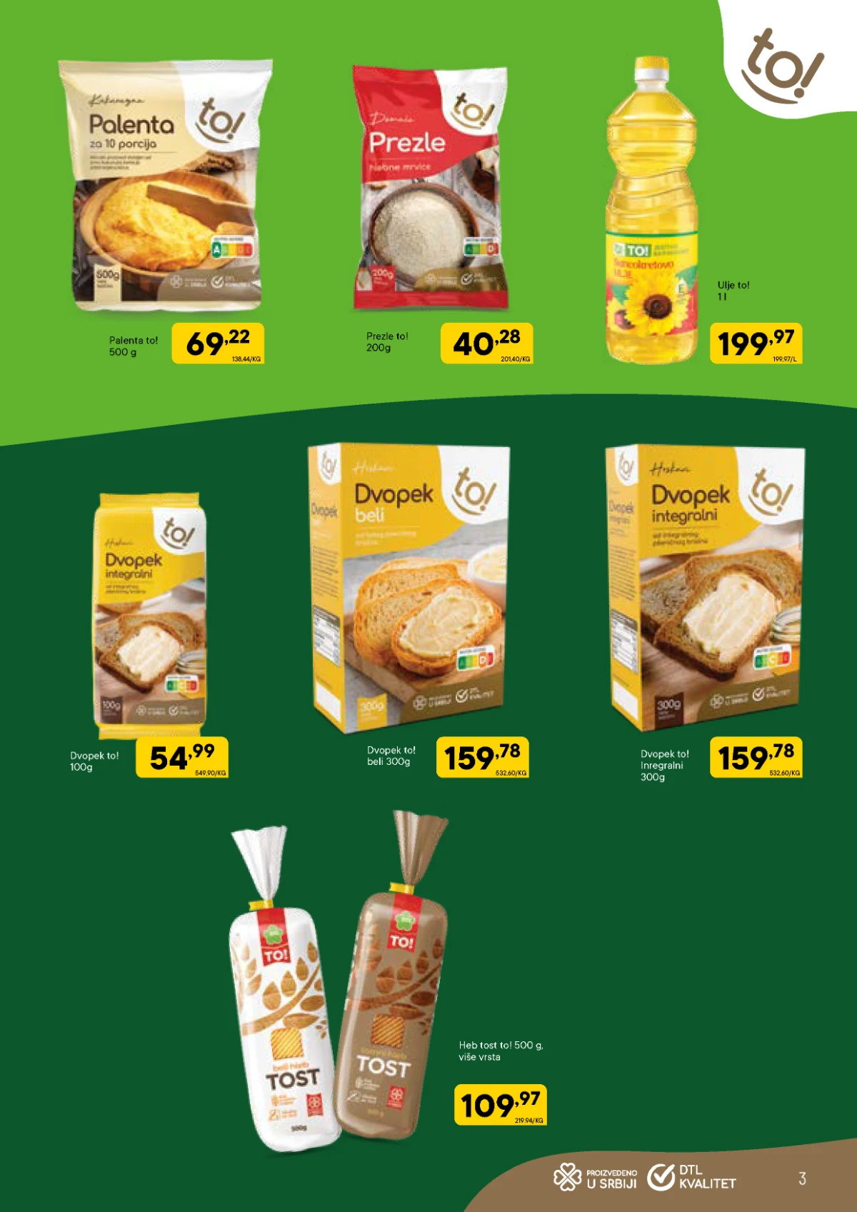 DTL PerSu Pametna kupovina – ulje, prezle, palenta, dvopek i tost