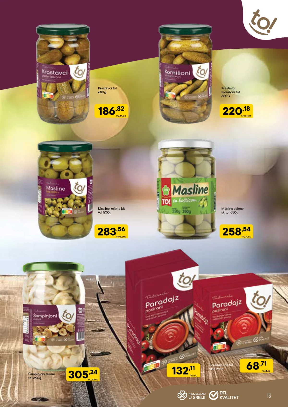 DTL PerSu Pametna kupovina – kiseli program, masline i paradajz