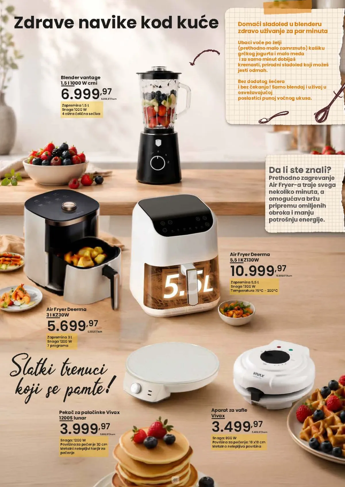 PerSu Poruči i pokupi katalog donosi Air Fryer uređaje, blendere, aparate za palačinke i vafle