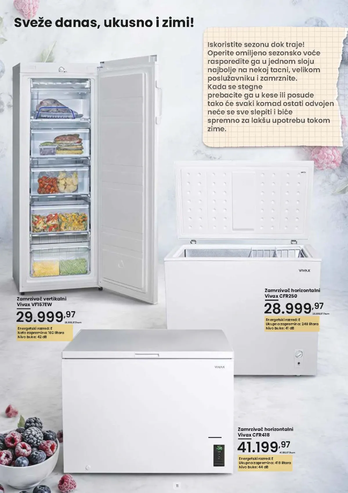PerSu Poruči i pokupi katalog donosi vertikalne i horizontalne Vivax zamrzivače po akcijskim cenama