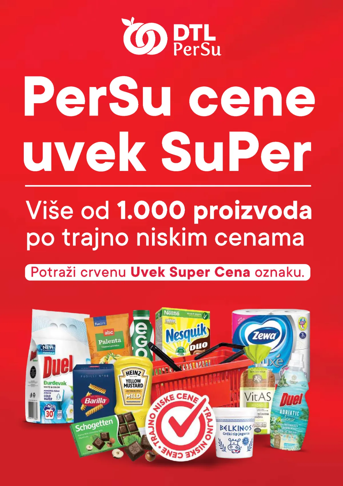 PerSu Uvek Super Cene – više od 1.000 proizvoda po trajno niskim cenama, uz ponudu hrane, pića, sredstava za higijenu i kućne hemije