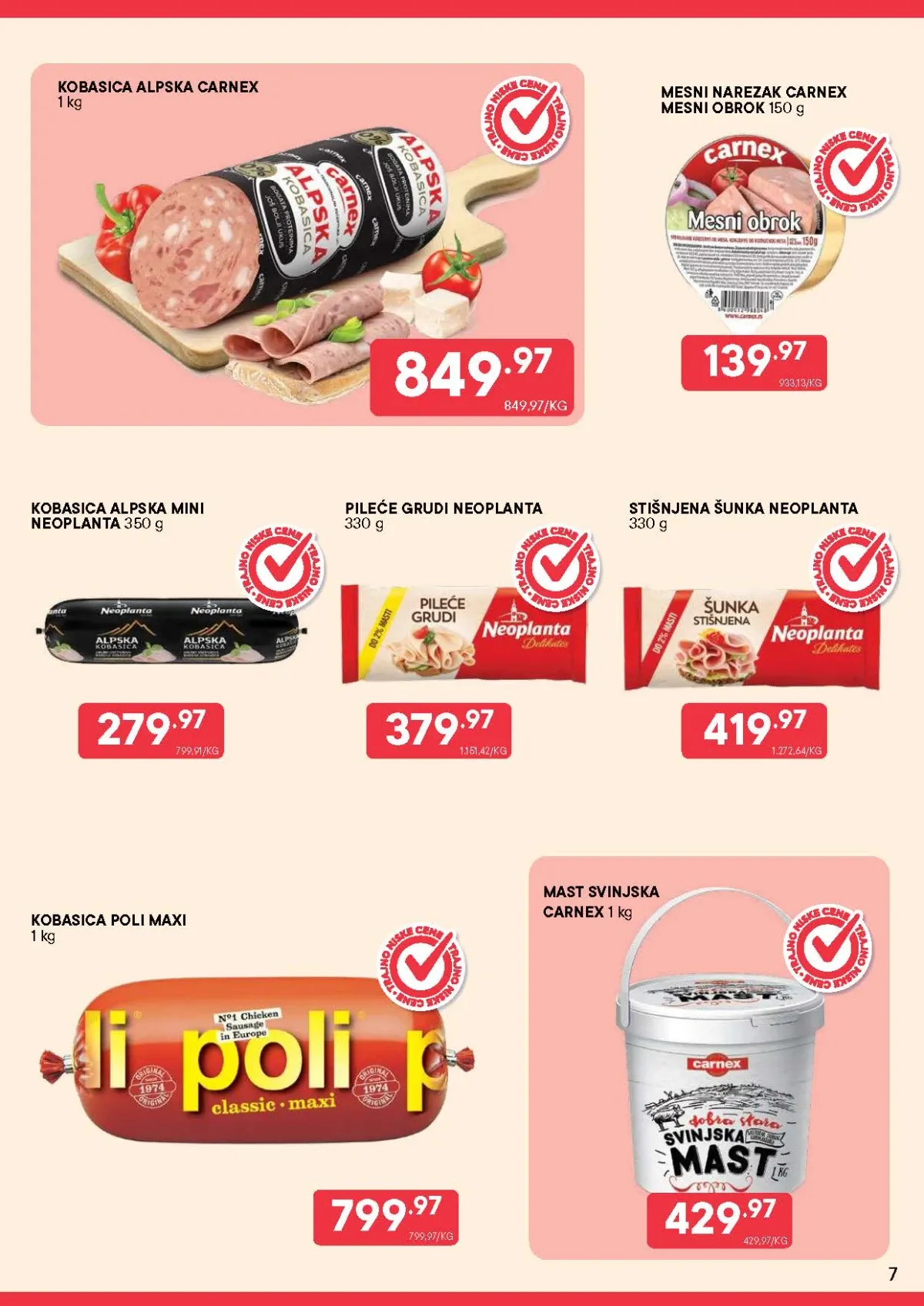 PerSu niske cene mesnih proizvoda – Carnex, Neoplanta i Poli